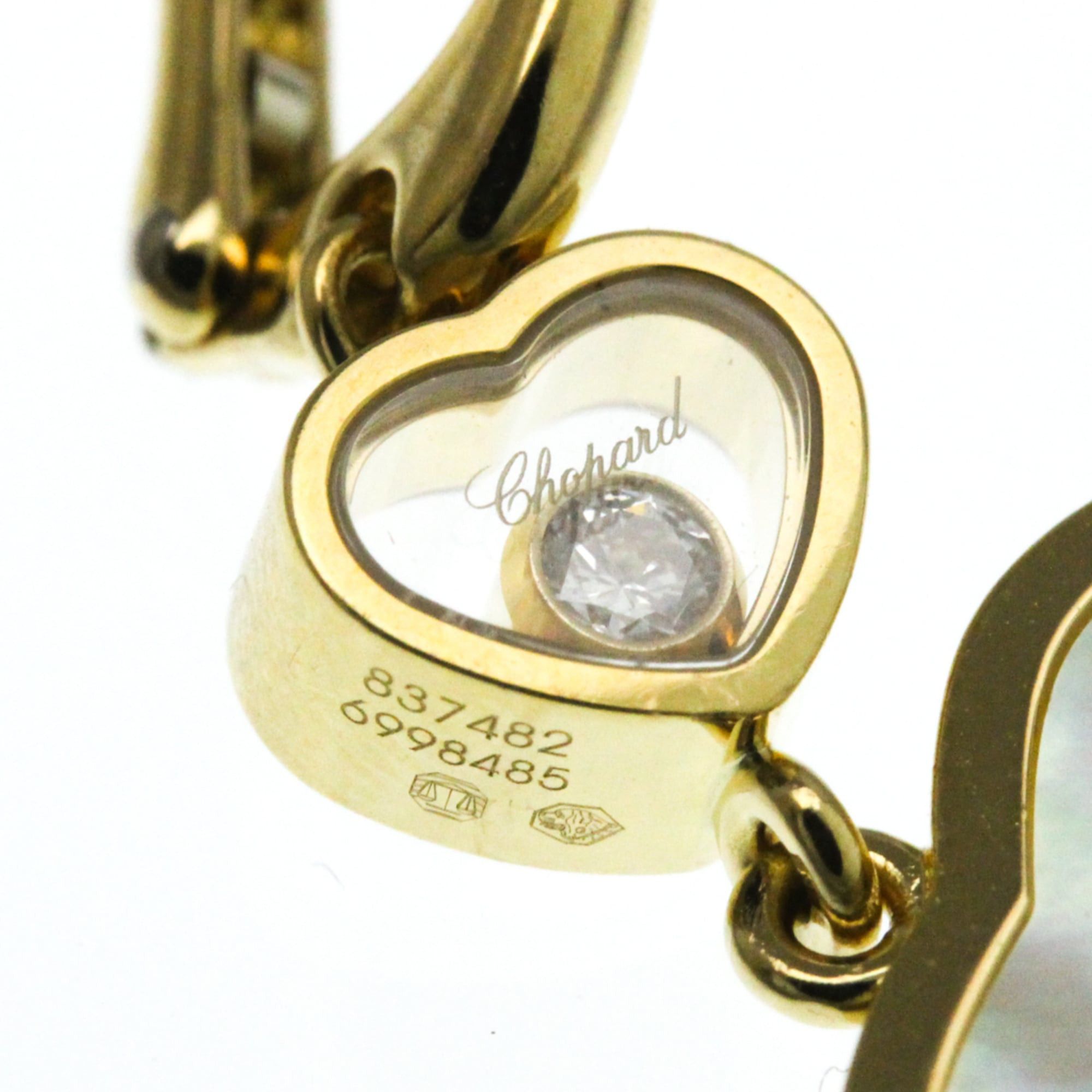 Chopard Chopard Happy Heart Diamond Earrings 837482 Diamond,Mother Of Pearl Yellow Gold (18K),Mother Of Pearl Drop Earrings Carat/0.1 Size ONE SIZE - 8 Thumbnail