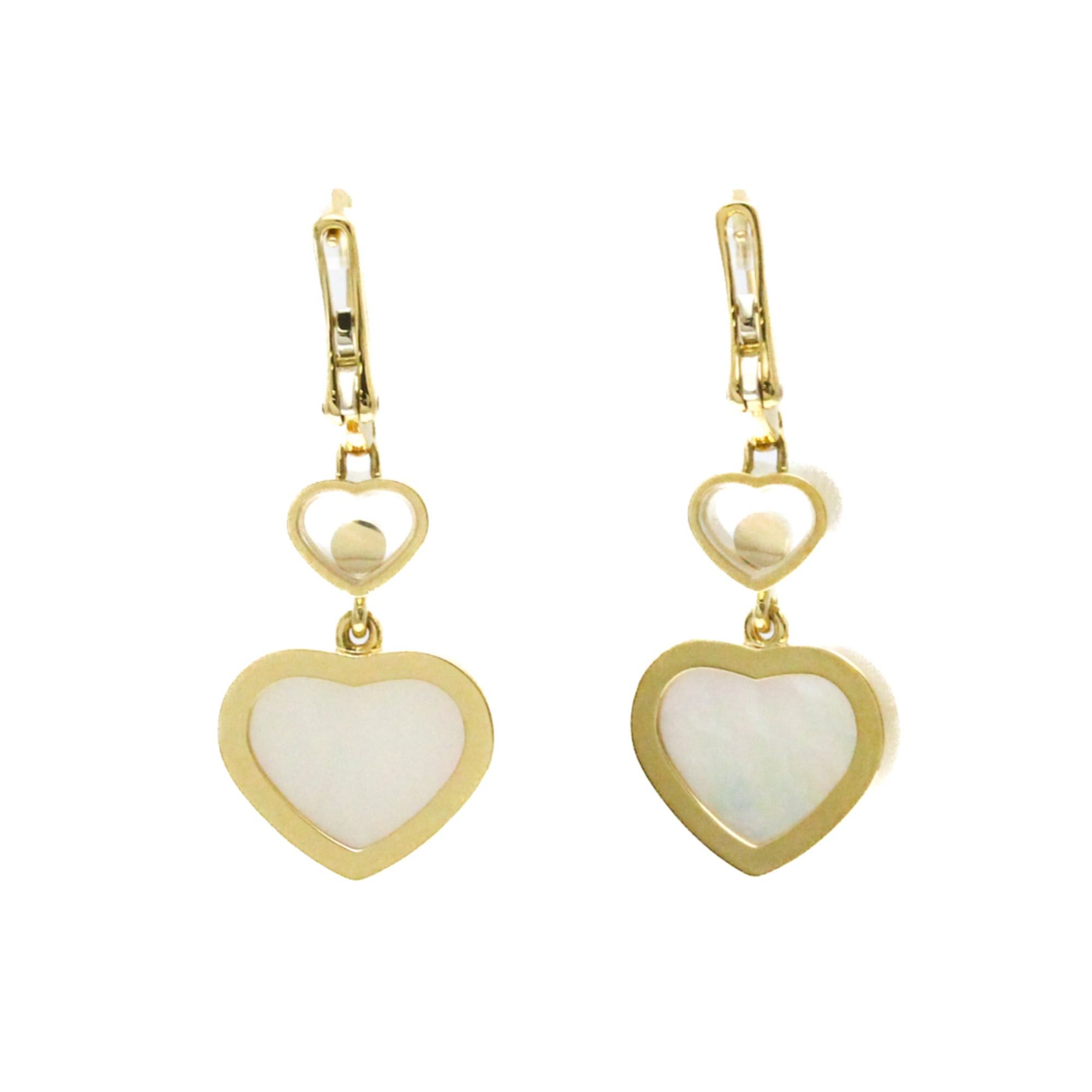 Chopard Chopard Happy Heart Diamond Earrings 837482 Diamond,Mother Of Pearl Yellow Gold (18K),Mother Of Pearl Drop Earrings Carat/0.1 Size ONE SIZE - 2 Thumbnail
