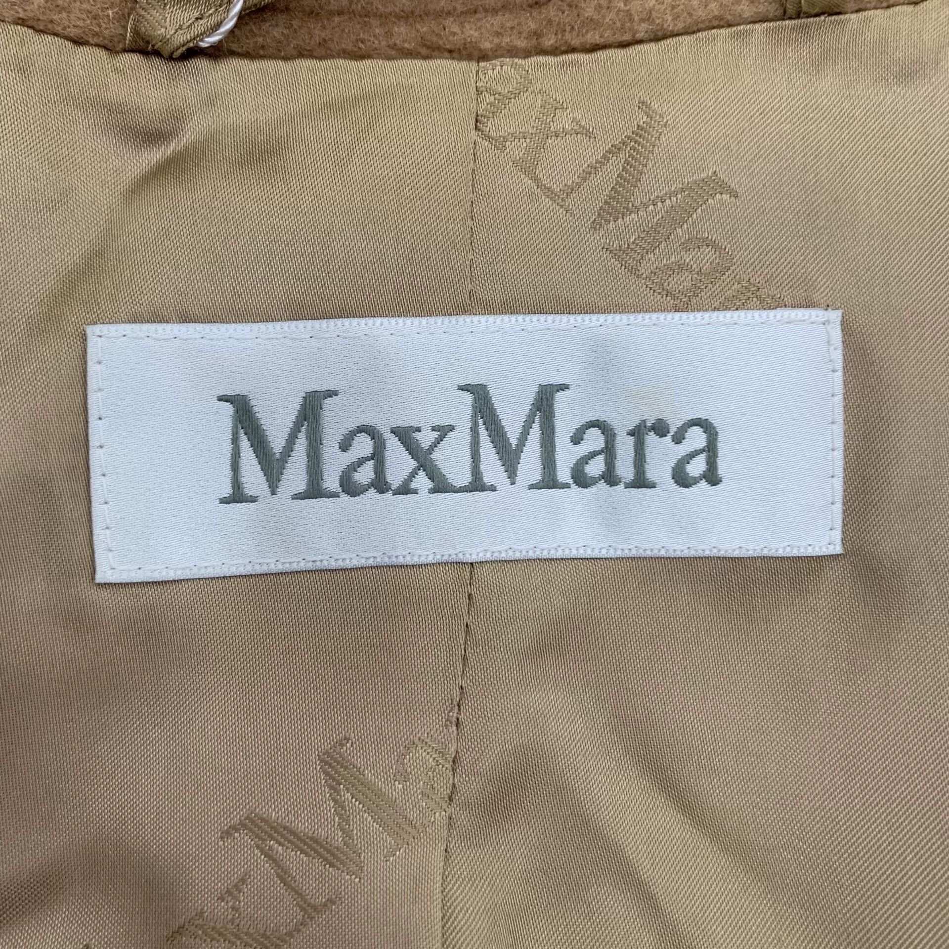 Max Mara maxmara brown double-breasted coat size xs Size US XS / EU 42 / 0 - 5 Thumbnail