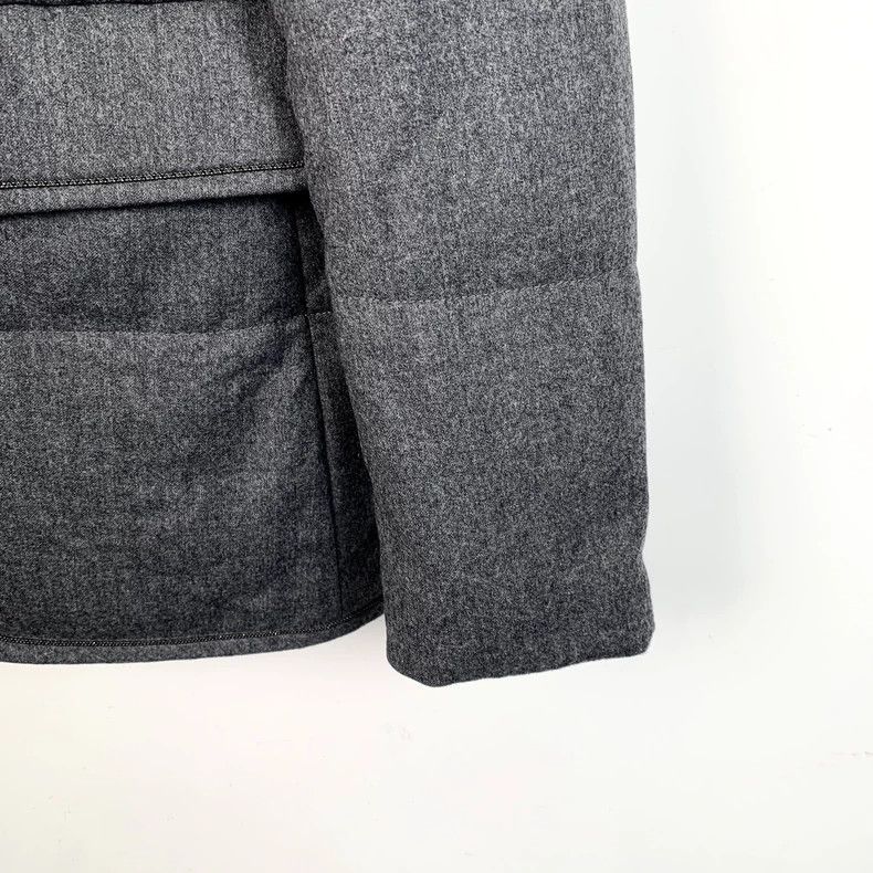 Brunello Cucinelli Brunello Cucinelli Gray Wool Down Coat Size US L / EU 52-54 / 3 - 4 Thumbnail