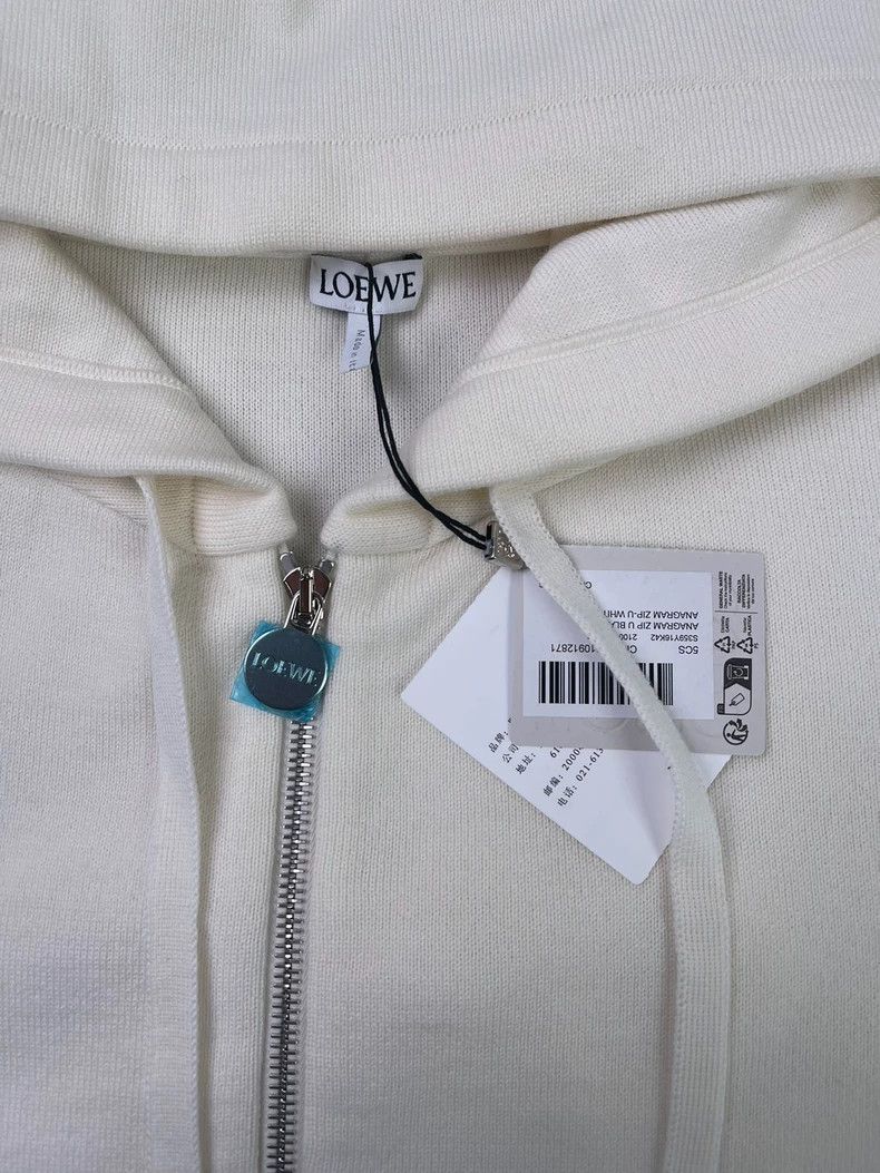 Loewe LOEWE SS23 Solid Color Hooded Zip Casual Sweatshirt Size US S / EU 44-46 / 1 - 2 Thumbnail