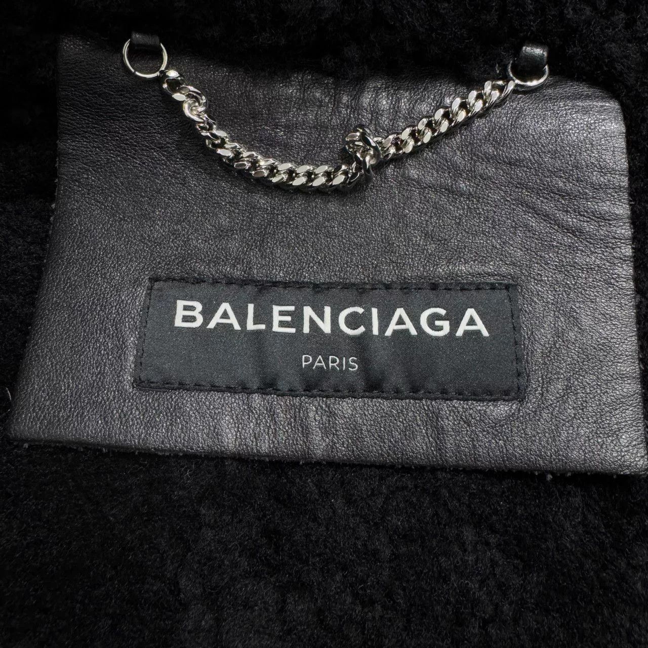Balenciaga Balenciaga Collar Logo Shearling Jacket Size US L / EU 52-54 / 3 - 3 Thumbnail