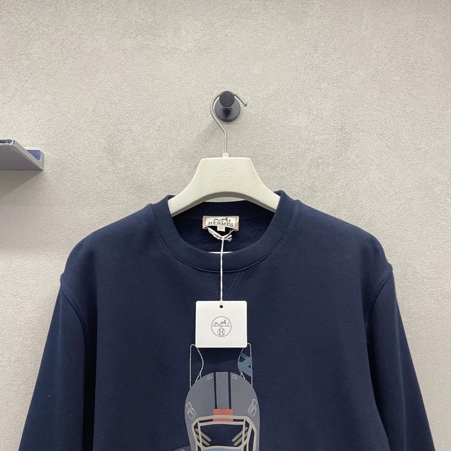Hermes Hermes Navy Animal Print Sweatshirt Size US L / EU 52-54 / 3 - 4 Thumbnail