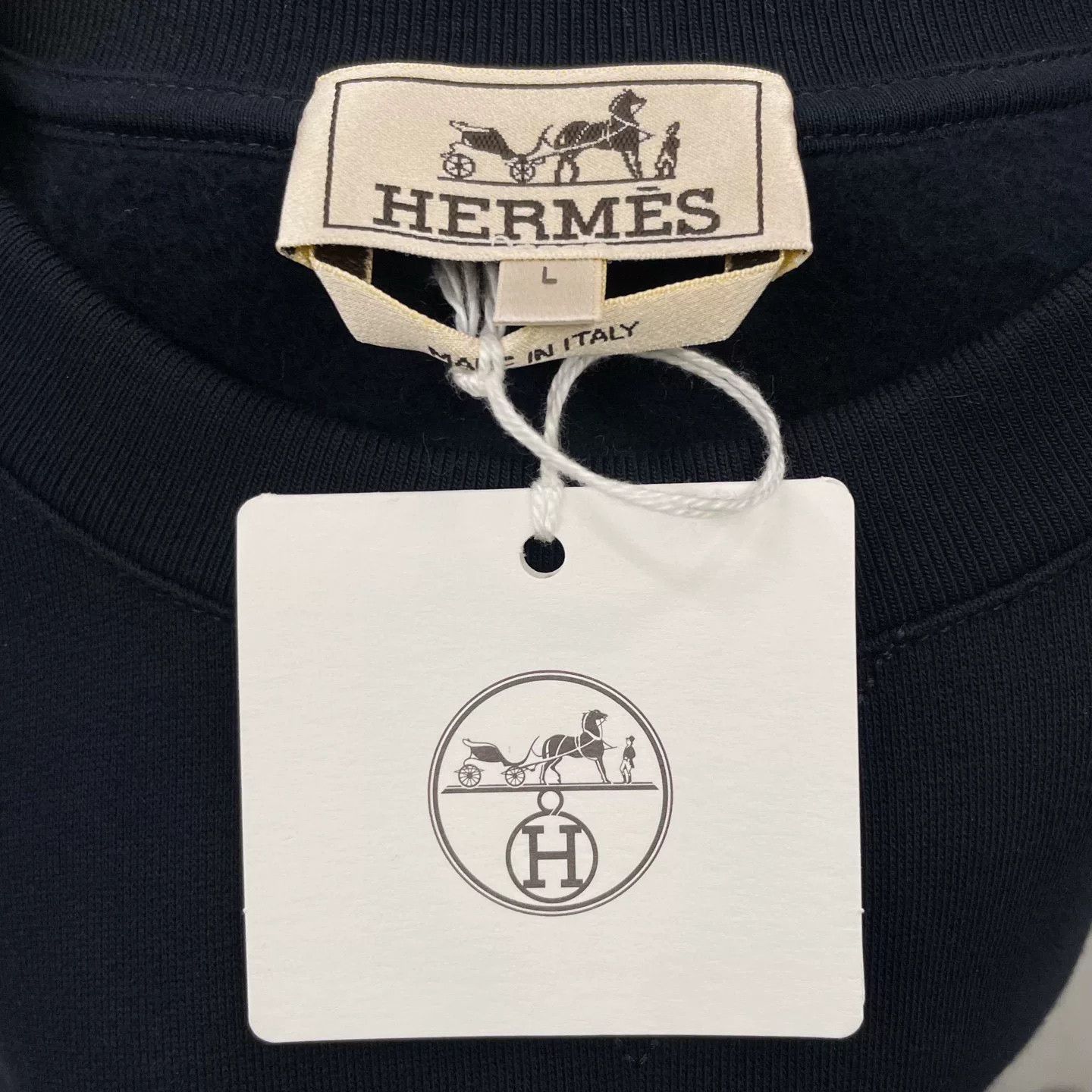 Hermes Hermes Navy Animal Print Sweatshirt Size US L / EU 52-54 / 3 - 5 Thumbnail