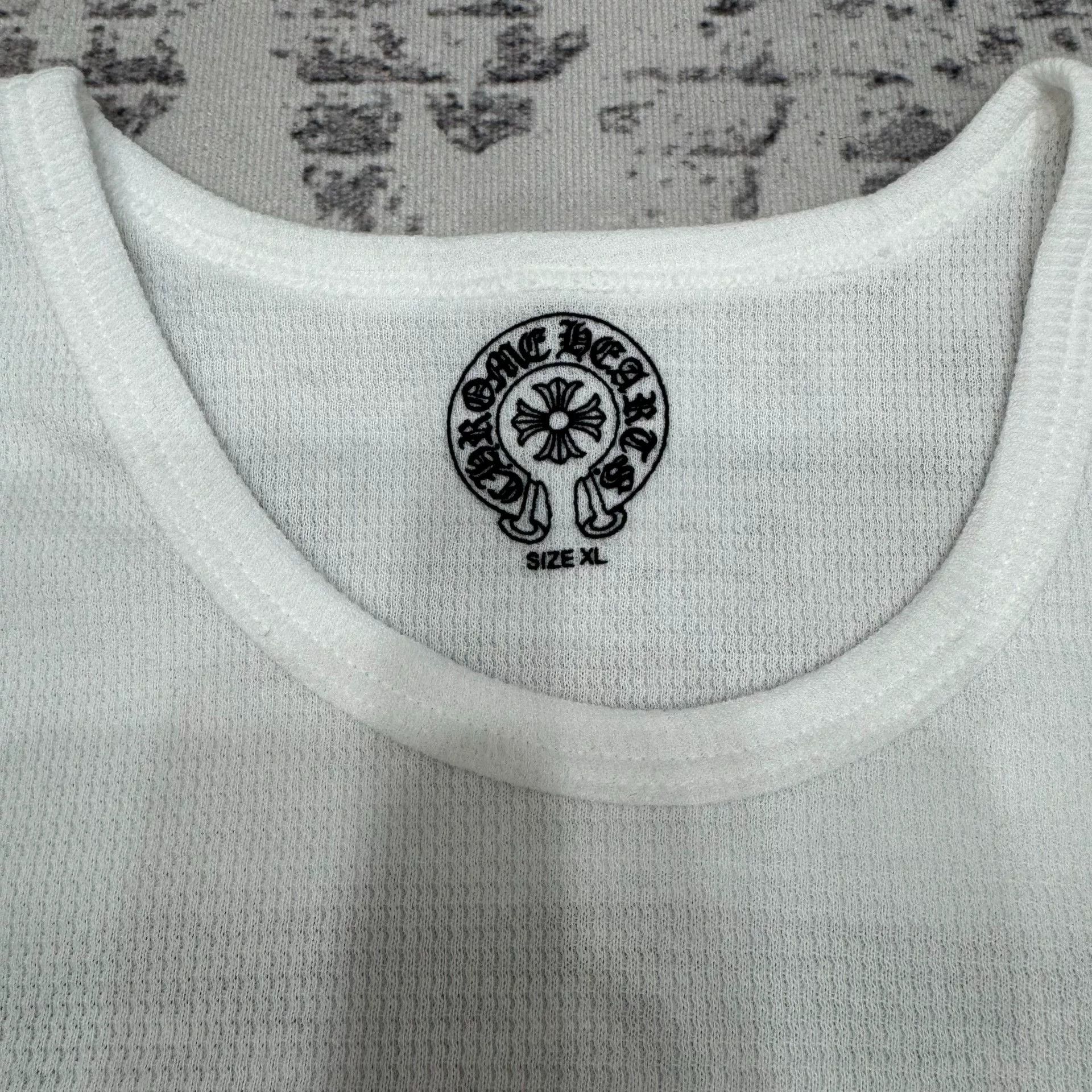 Chrome Hearts Chrome Hearts White Waffle Long Sleeve T-shirt Size US XL / EU 56 / 4 - 3 Thumbnail