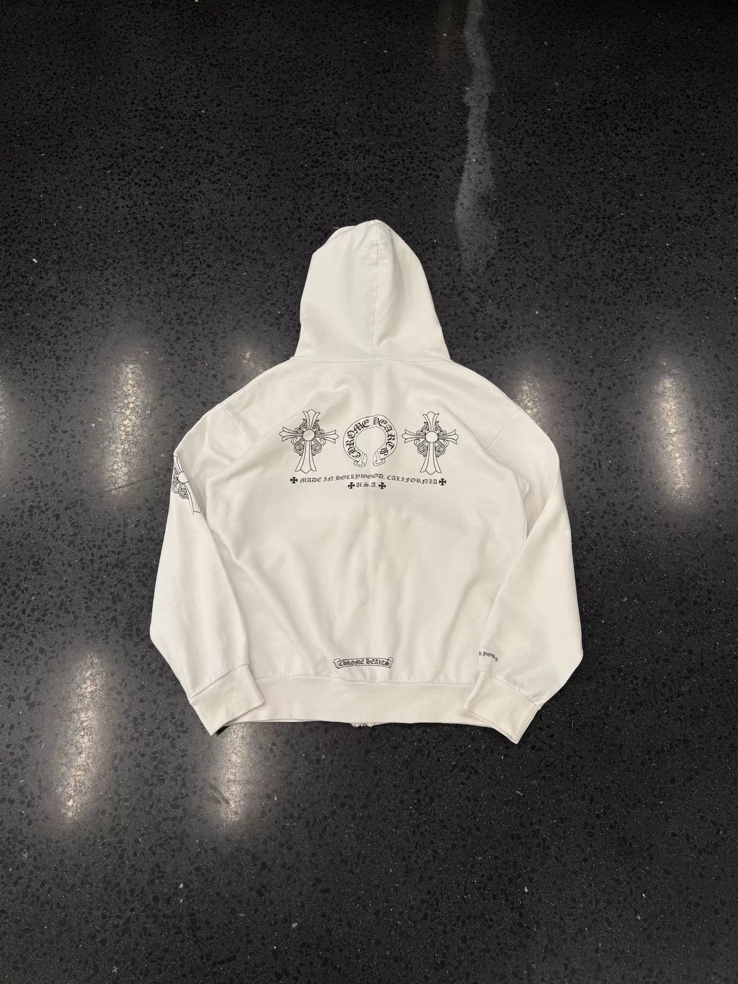 Chrome Hearts Chrome Hearts White Zip Hoodie with Prints Size US L / EU 52-54 / 3 - 2 Thumbnail