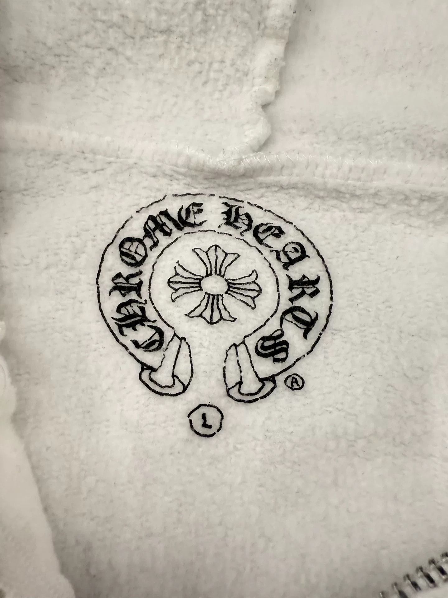 Chrome Hearts Chrome Hearts White Zip Hoodie with Prints Size US L / EU 52-54 / 3 - 4 Thumbnail