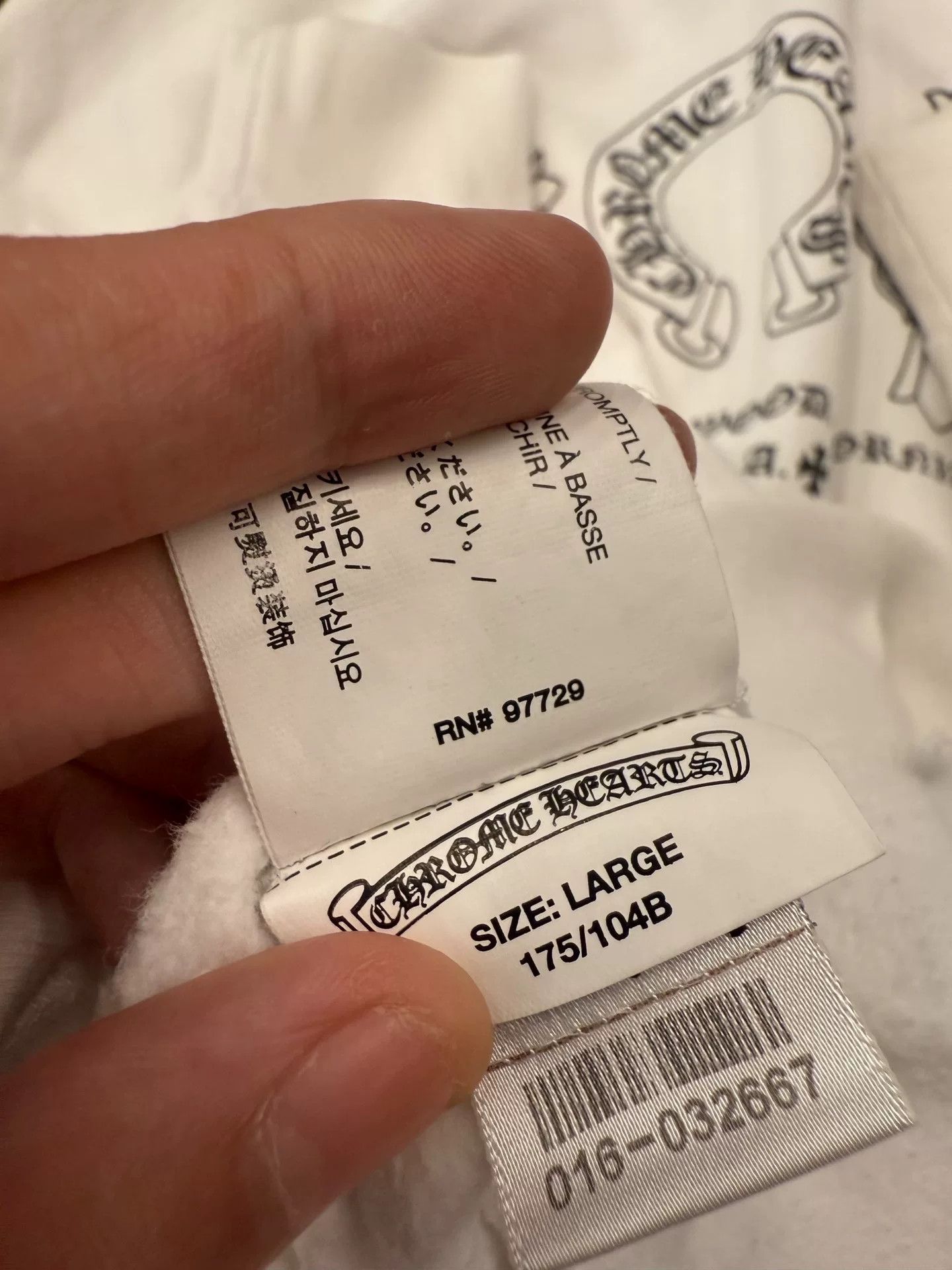 Chrome Hearts Chrome Hearts White Zip Hoodie with Prints Size US L / EU 52-54 / 3 - 5 Thumbnail