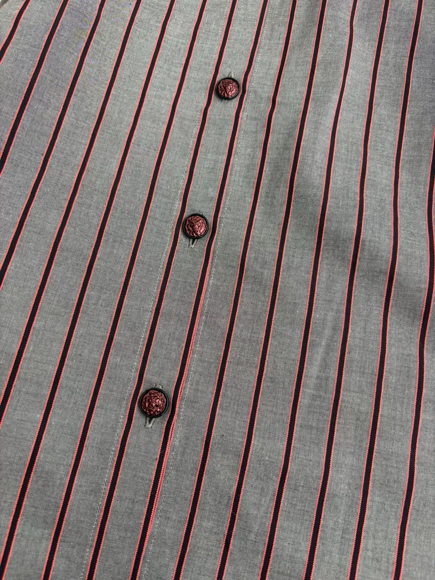 Chanel Chanel Striped Shirt with Velvet Collar Size US XL / EU 56 / 4 - 3 Thumbnail