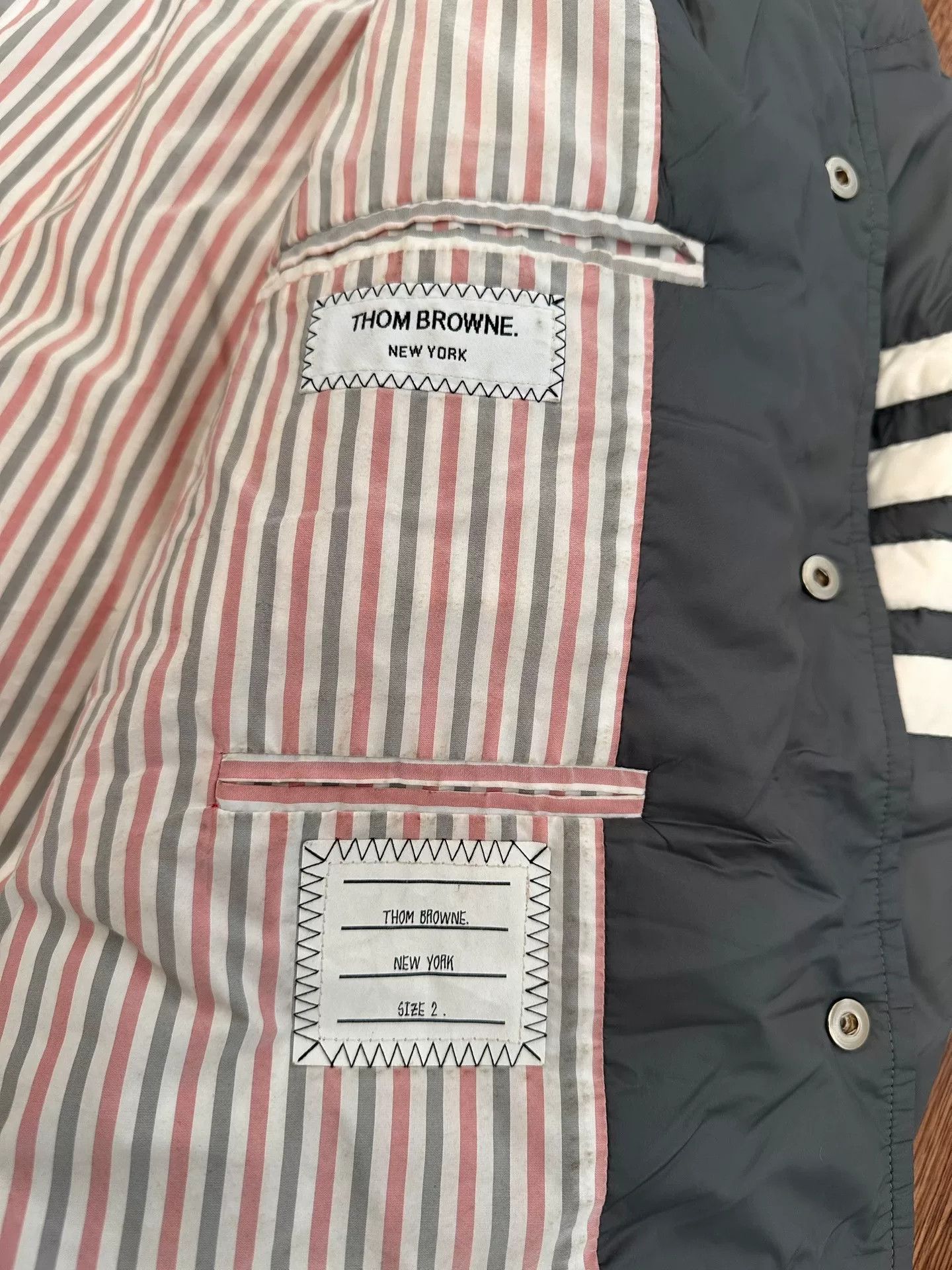 Thom Browne THOM BROWNE 4-Stripe Nylon Down Jacket Size US M / EU 48-50 / 2 - 5 Thumbnail