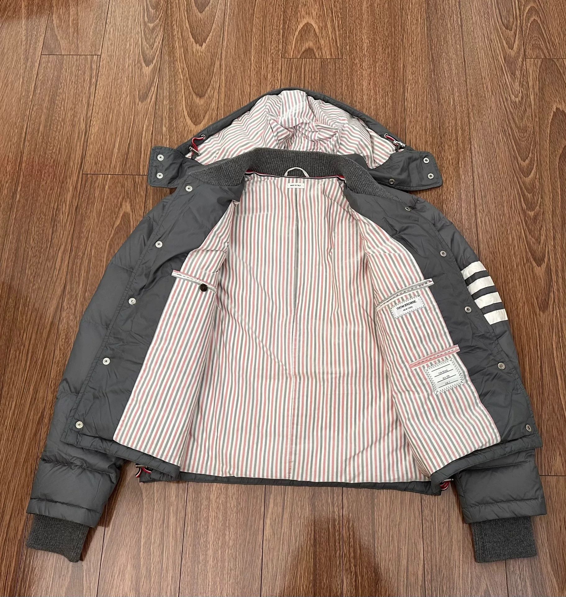 Thom Browne THOM BROWNE 4-Stripe Nylon Down Jacket Size US M / EU 48-50 / 2 - 4 Thumbnail