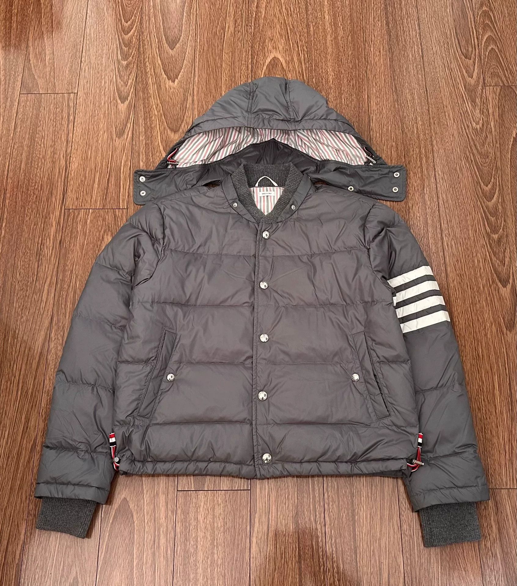 Thom Browne THOM BROWNE 4-Stripe Nylon Down Jacket Size US M / EU 48-50 / 2 - 2 Thumbnail