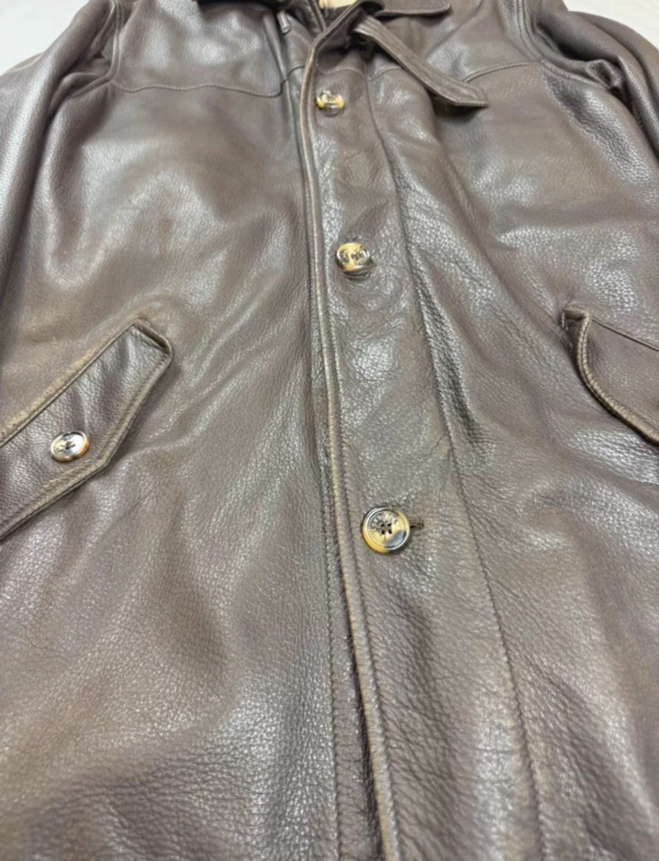 Loro Piana Loro Piana Leather Coat with Cashmere Lining Size US L / EU 52-54 / 3 - 2 Thumbnail