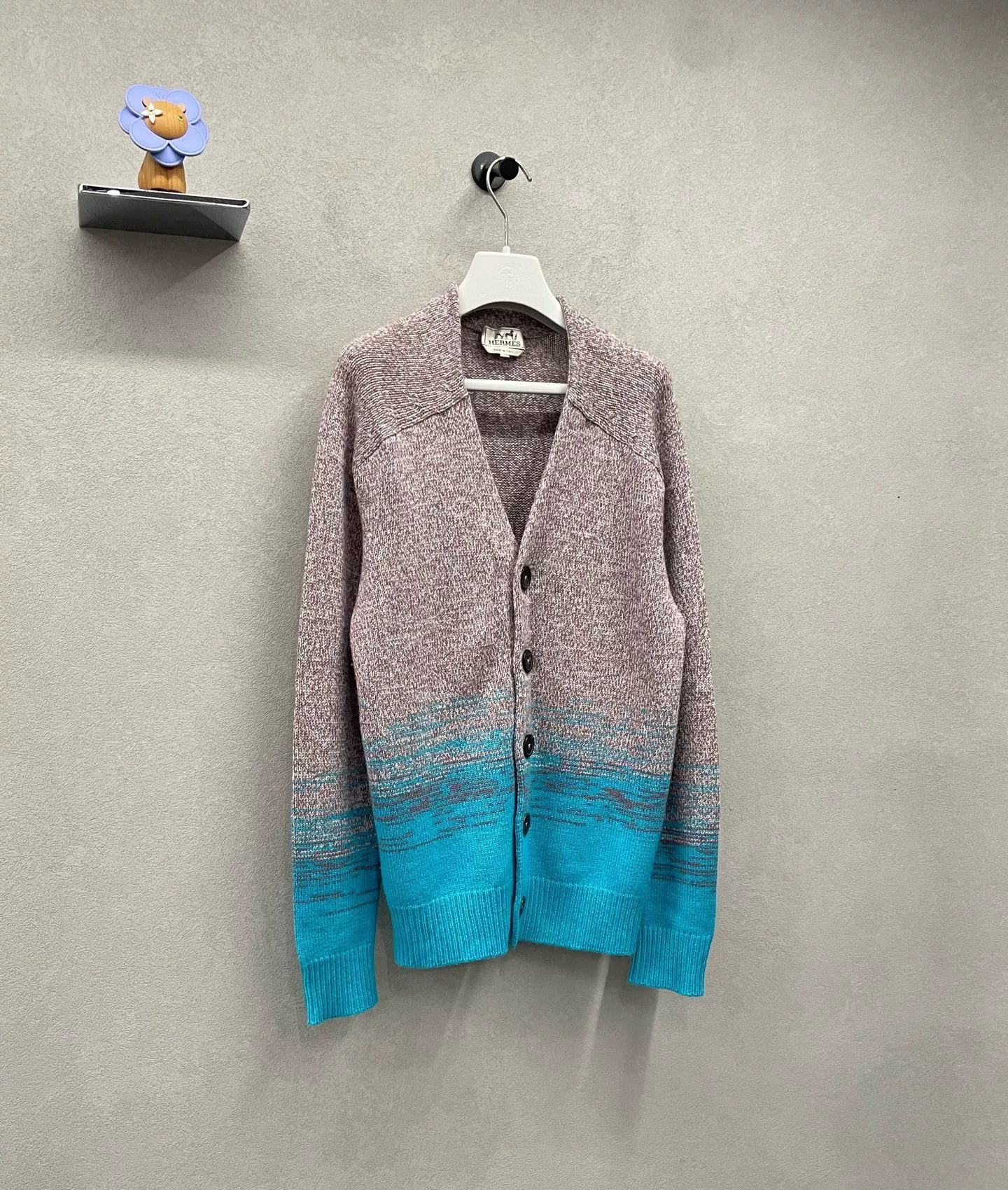 Hermes Hermes Gray Blue Knit Sweater XS Size US XS / EU 42 / 0 - 3 Thumbnail