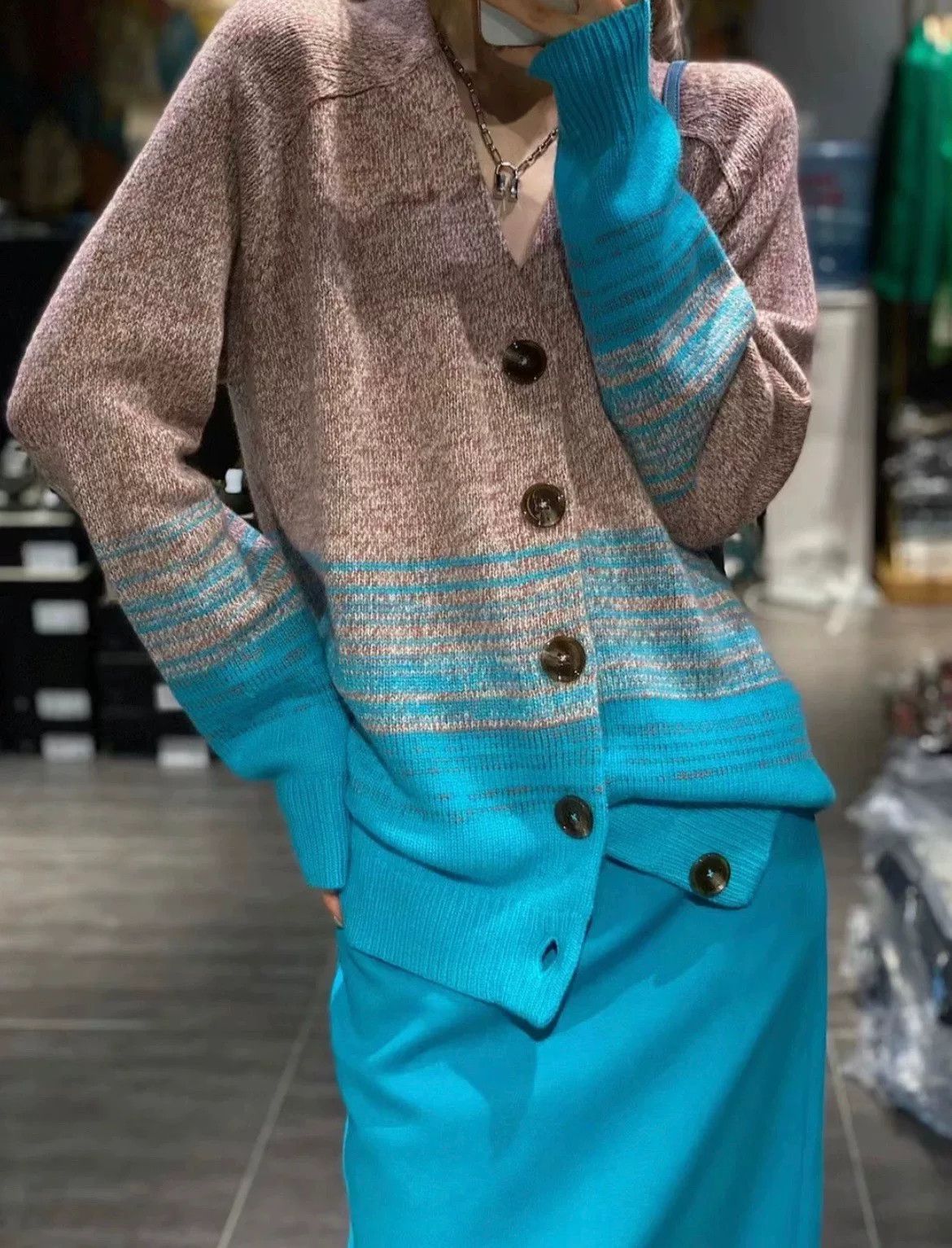 Hermes Hermes Gray Blue Knit Sweater XS Size US XS / EU 42 / 0 - 7 Thumbnail