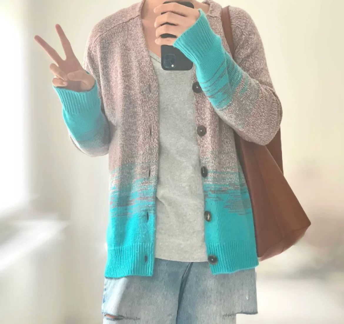 Hermes Hermes Gray Blue Knit Sweater XS Size US XS / EU 42 / 0 - 8 Thumbnail