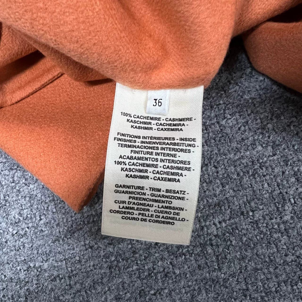 Hermes Hermes Orange Cashmere Coat with Leather Buckle Size US S / EU 44-46 / 1 - 6 Thumbnail