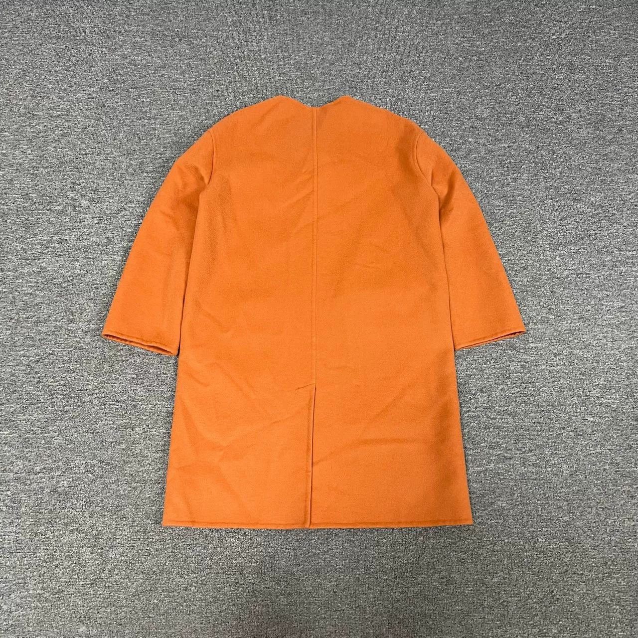 Hermes Hermes Orange Cashmere Coat with Leather Buckle Size US S / EU 44-46 / 1 - 2 Thumbnail