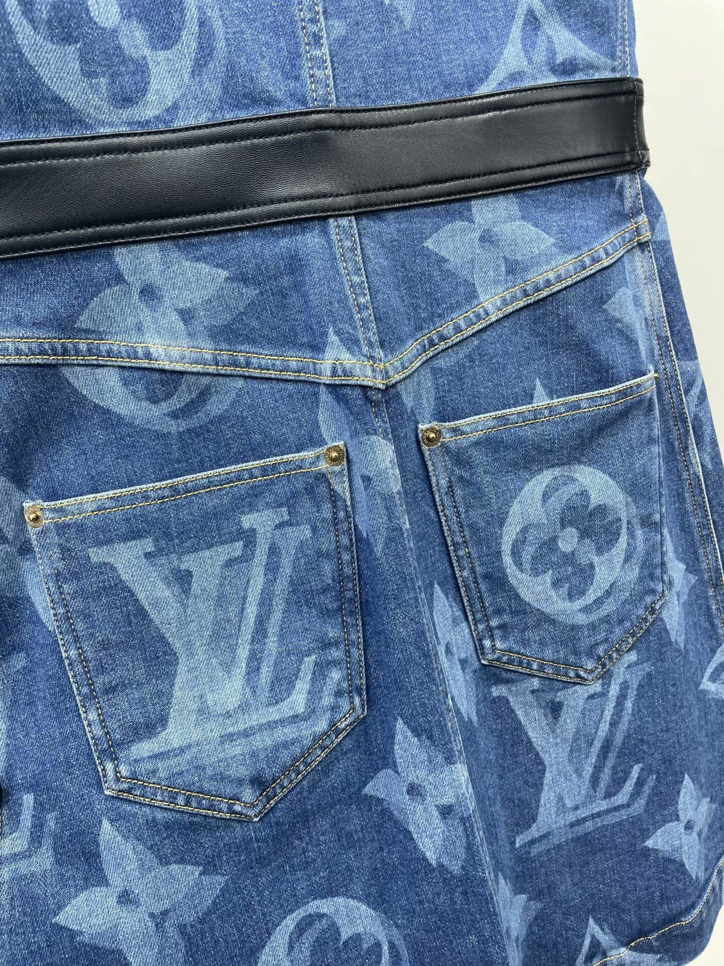 Louis Vuitton Louis Vuitton Monogram Denim Dress Size US 36 / EU 52 - 3 Thumbnail