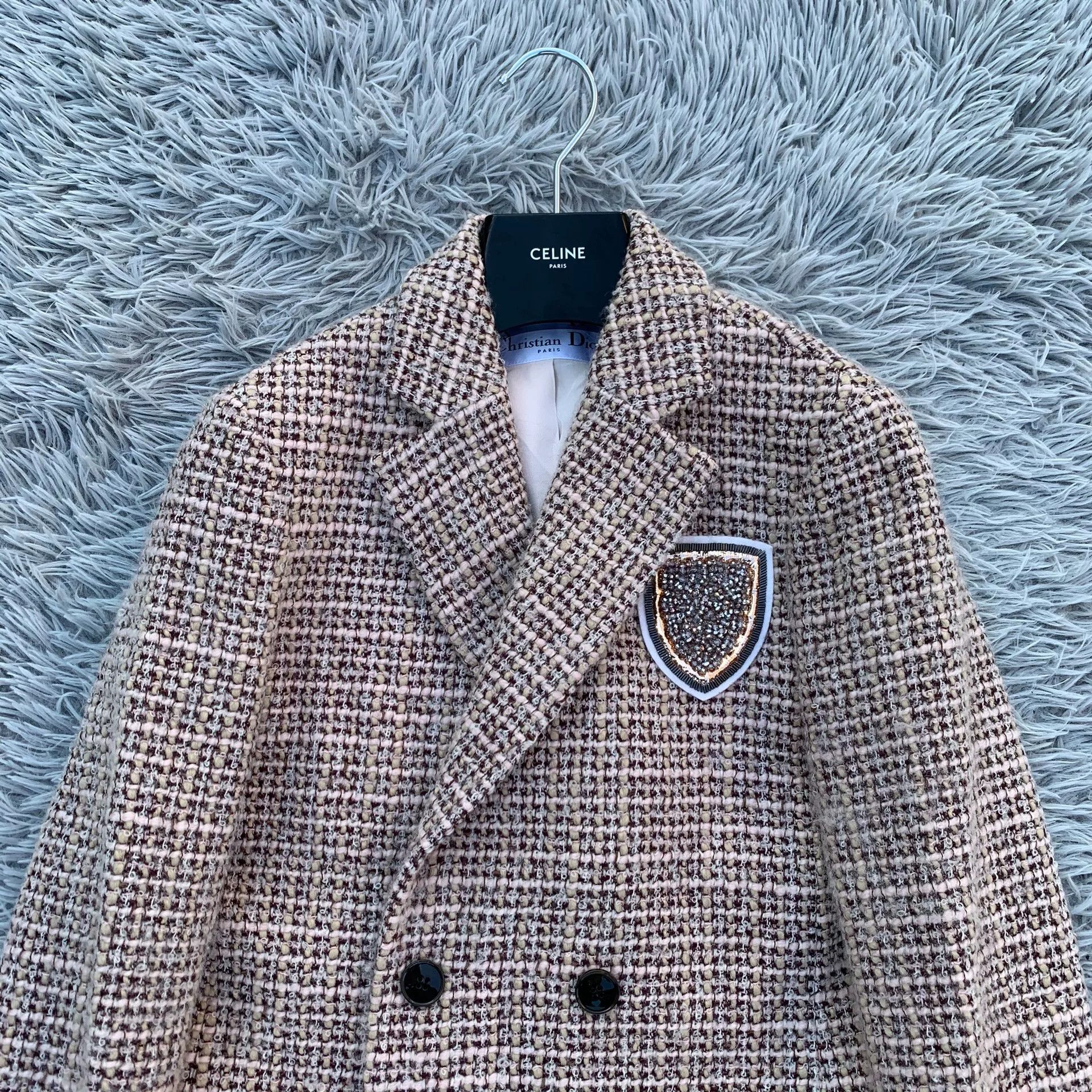 Dior Dior Wool Coat with Woven Badge Size US S / EU 44-46 / 1 - 3 Thumbnail