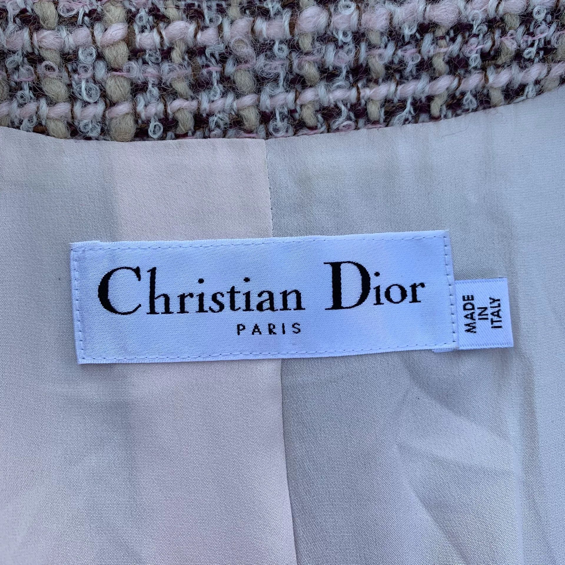 Dior Dior Wool Coat with Woven Badge Size US S / EU 44-46 / 1 - 9 Thumbnail