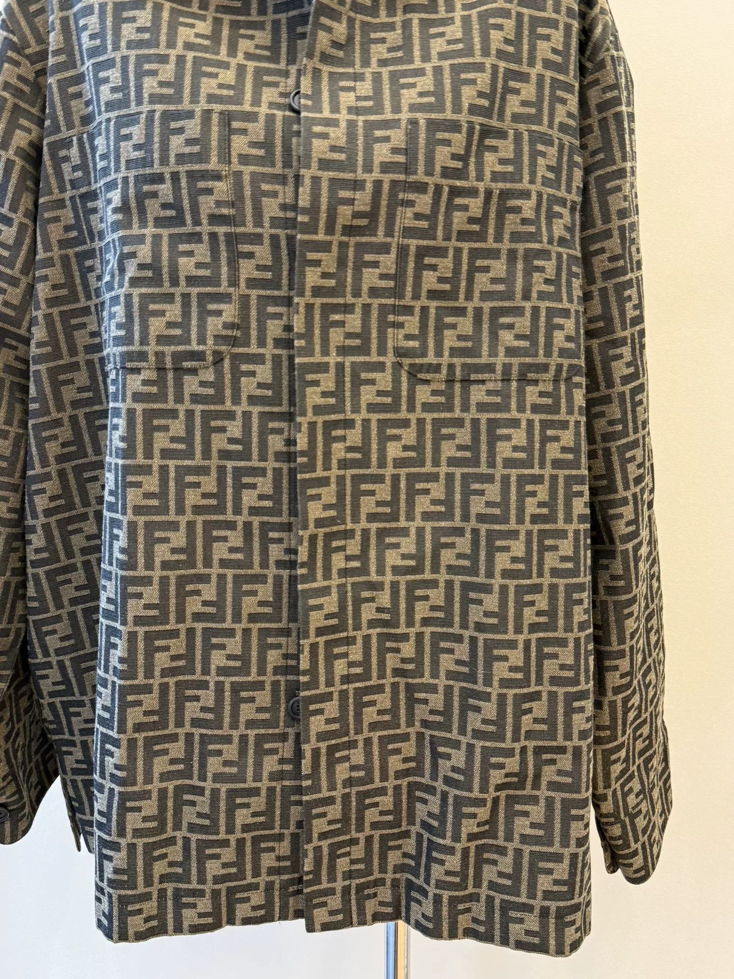 Fendi fendi double f monogram shirt jacket Size US L / EU 52-54 / 3 - 3 Thumbnail