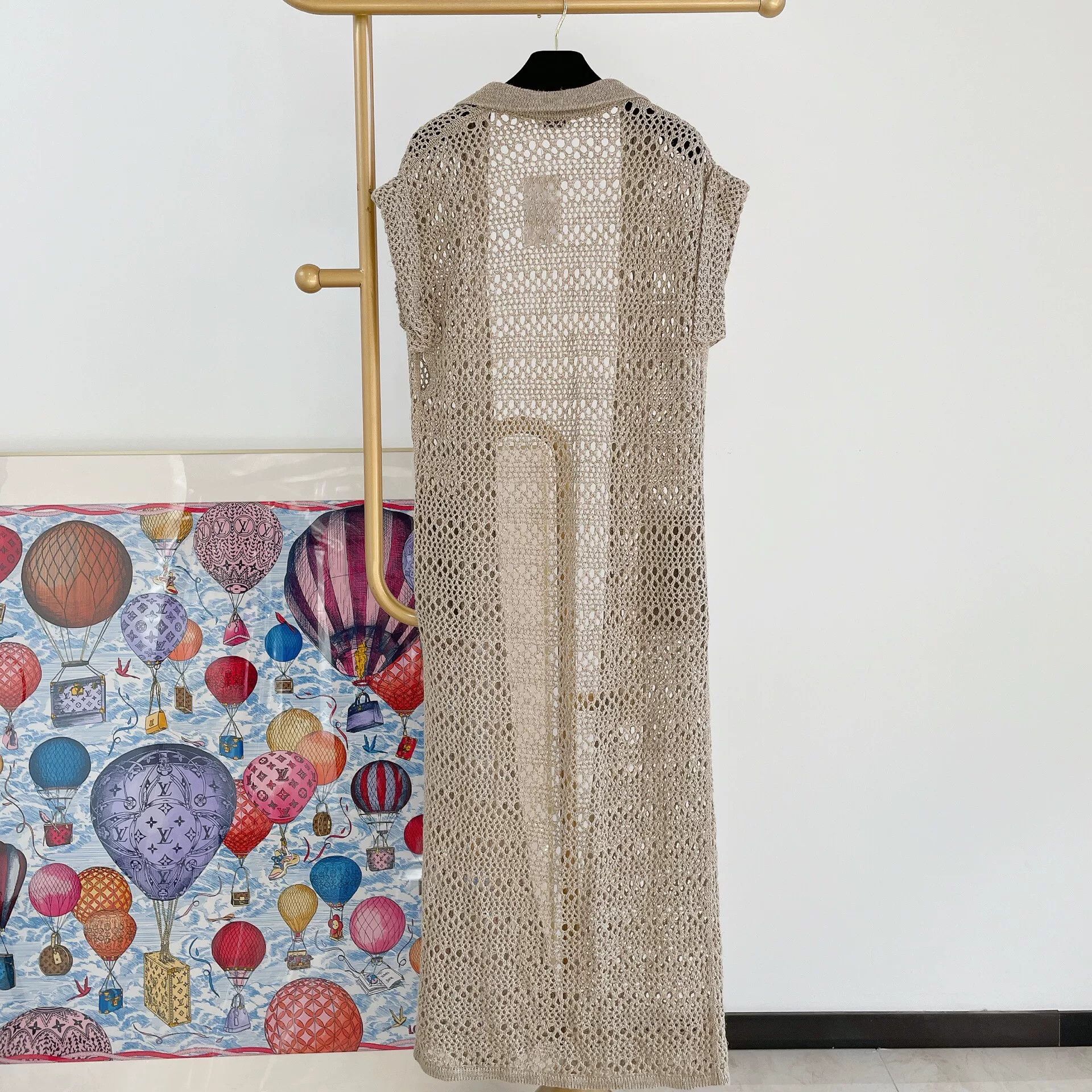 Brunello Cucinelli Brunello Cucinelli Long Hollow-Knit Coat Size US XS / EU 42 / 0 - 2 Thumbnail