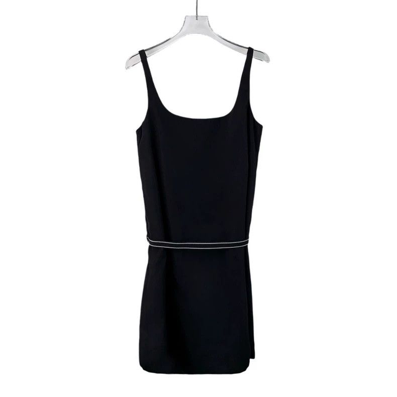 Prada Prada Black Triangle Logo Camisole Dress Size US M / EU 48-50 / 2 - 2 Thumbnail