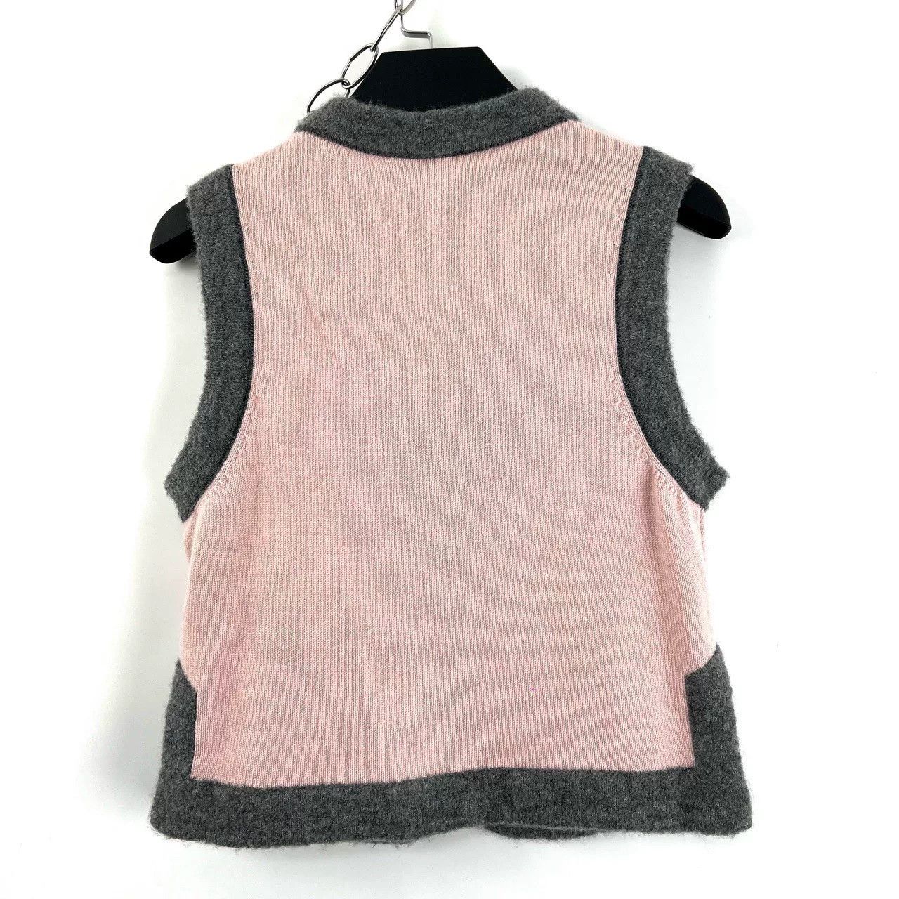 Chanel Chanel Gray Pink Knit Vest Size US S / EU 44-46 / 1 - 2 Thumbnail