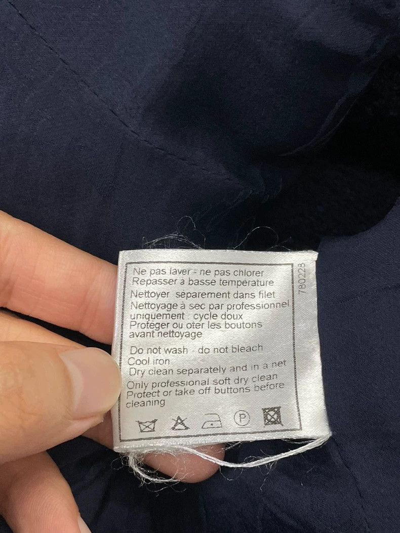 Chanel Navy Tweed Belted Coat