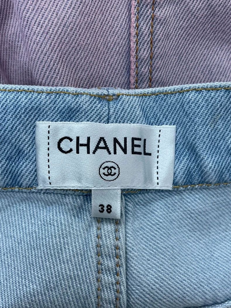 Chanel Chanel Pink Tie-Dye Denim Wide-Leg Pants Size US 38 / EU 54 - 3 Thumbnail