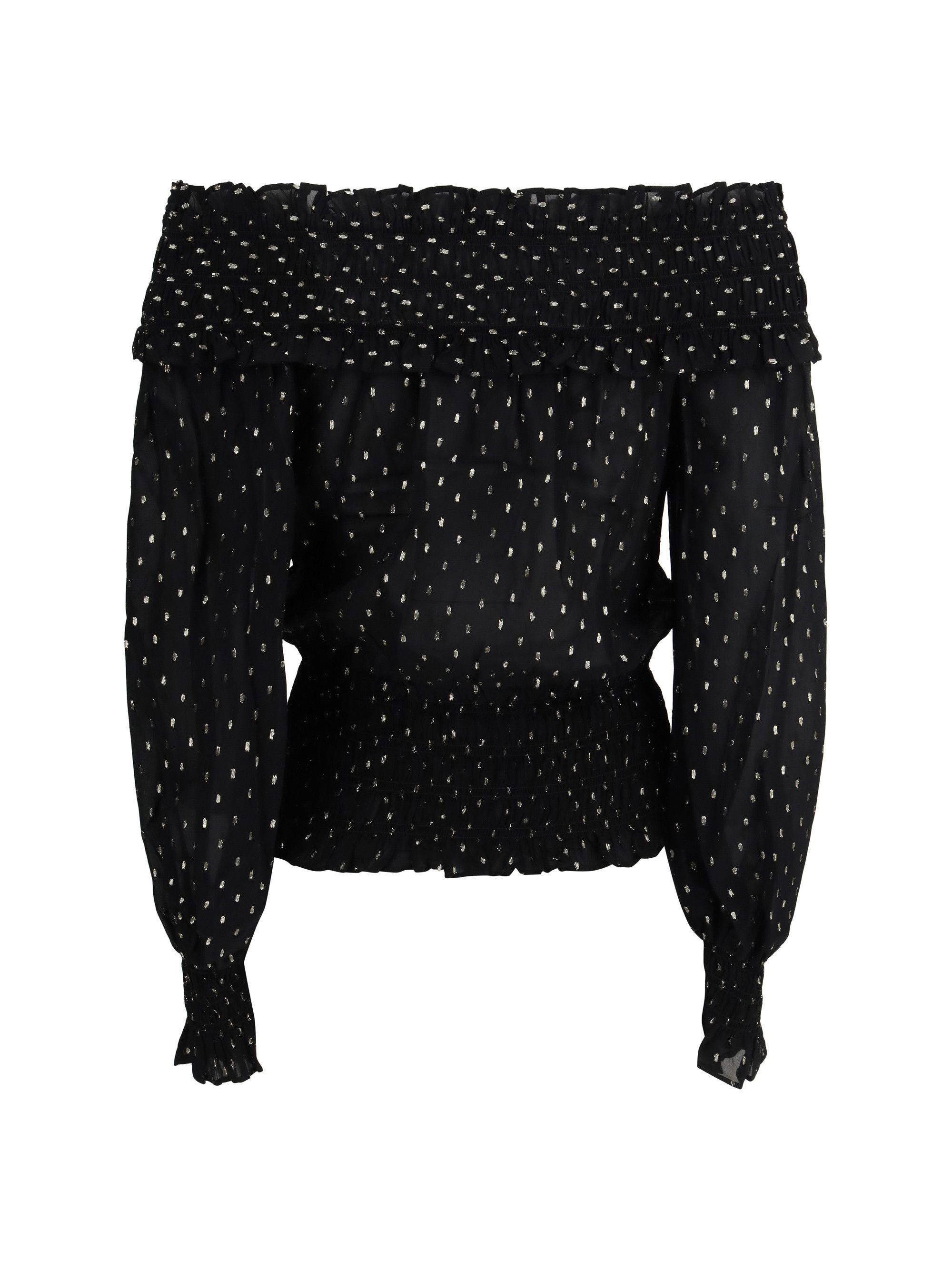 Self-Portrait Off-the-shoulder chiffon Top Size S / US 4 / IT 40 - 2 Thumbnail