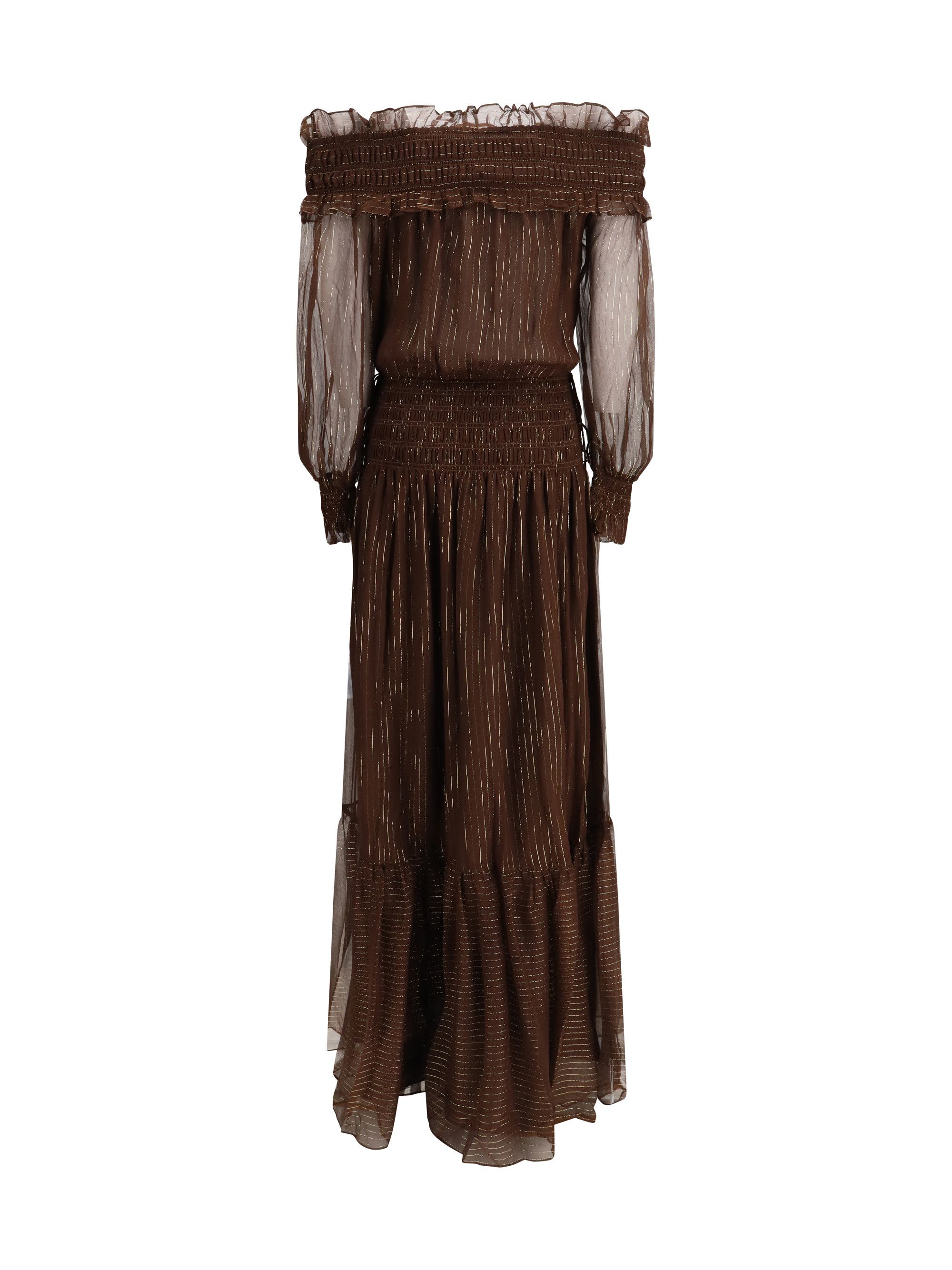 Self-Portrait Georgette off shoulder maxi Dress Size XS / US 0-2 / IT 36-38 - 2 Thumbnail