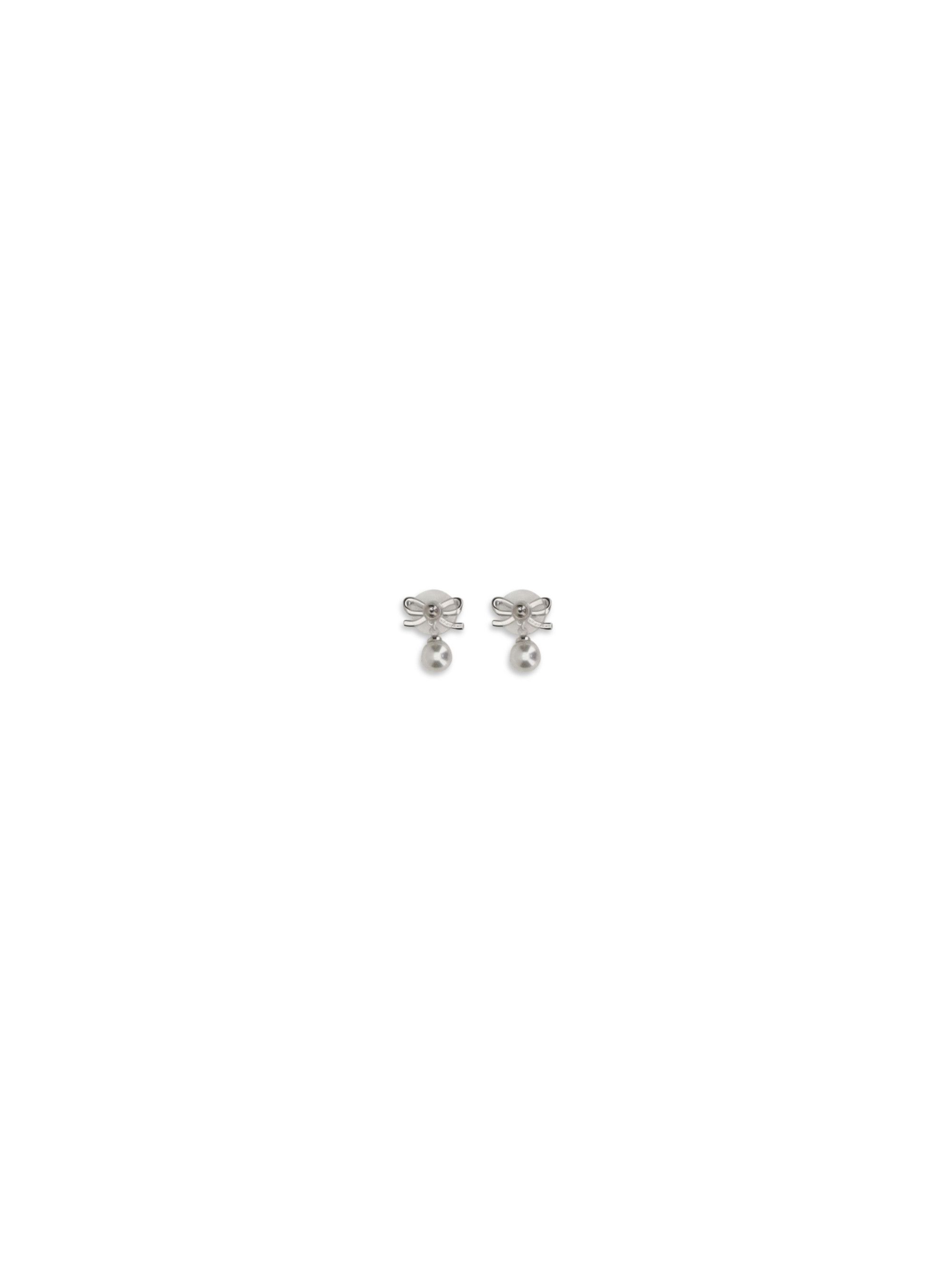 Self-Portrait Pearl bow Earrings Size ONE SIZE - 2 Thumbnail