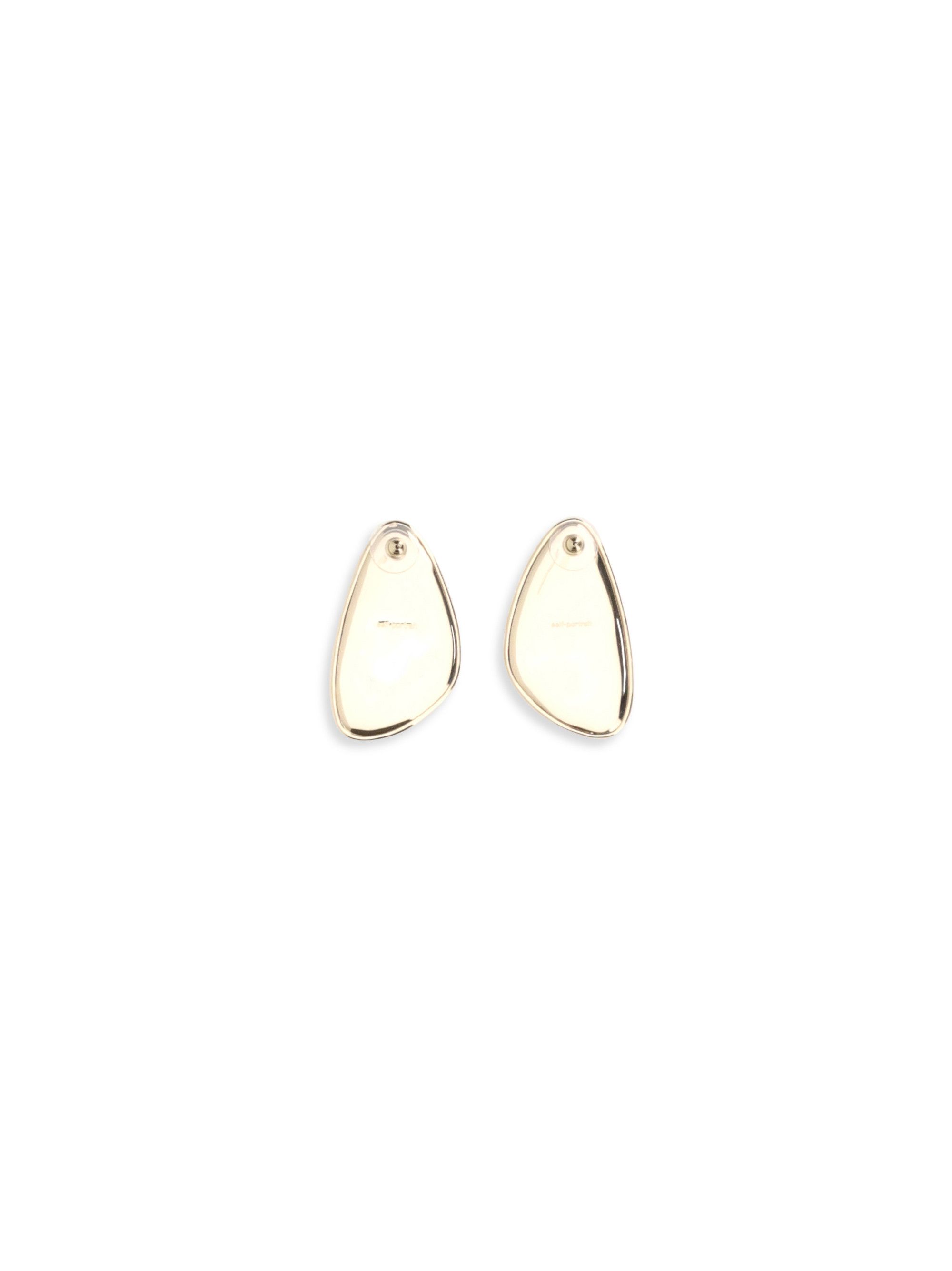 Self-Portrait Golden Hammered Crystal Earrings Size ONE SIZE - 2 Thumbnail