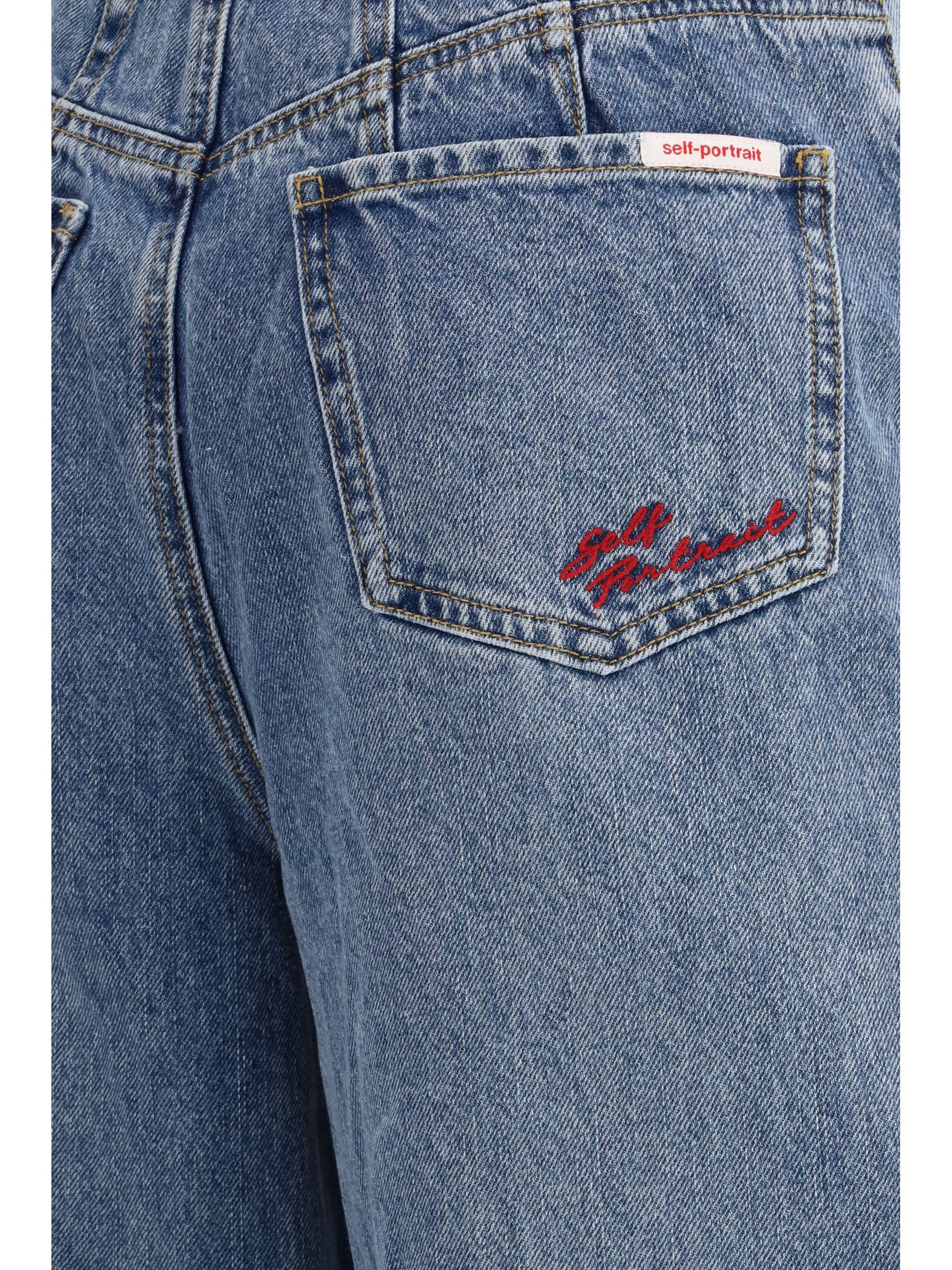 Self-Portrait Barrel Leg Jeans Size 28" / US 6 / IT 42 - 3 Thumbnail