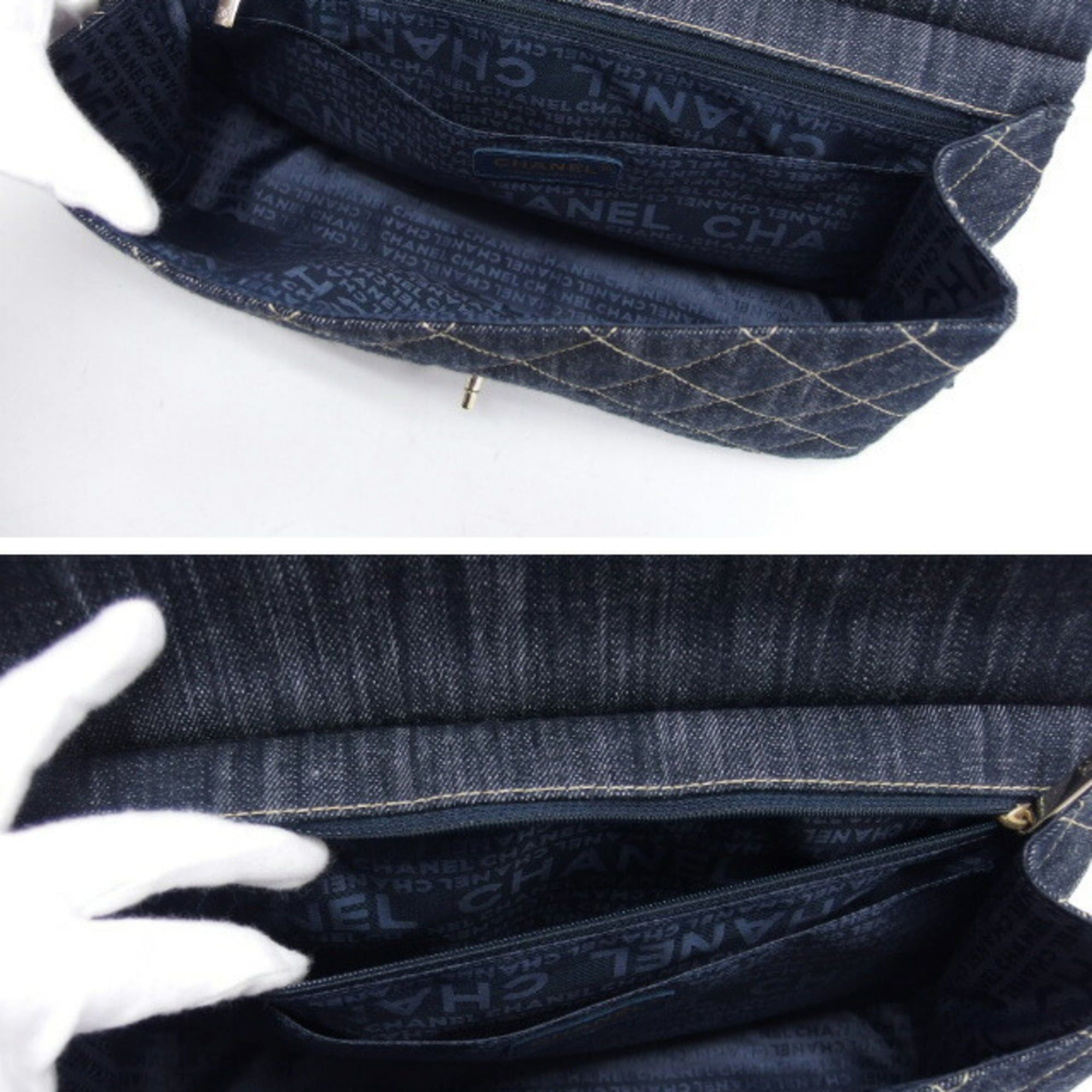 Chanel Chanel Matelasse Sparkling Denim Chain Shoulder Bag Indigo Unused Size ONE SIZE - 7 Thumbnail