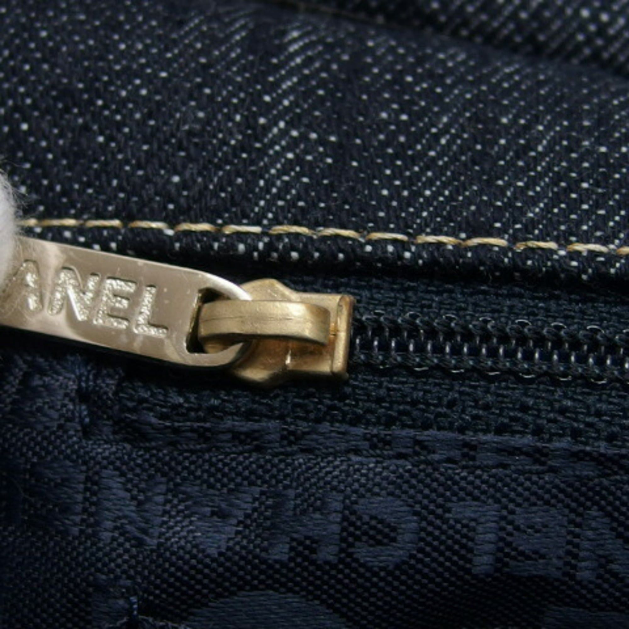 Chanel Chanel Matelasse Sparkling Denim Chain Shoulder Bag Indigo Unused Size ONE SIZE - 11 Thumbnail