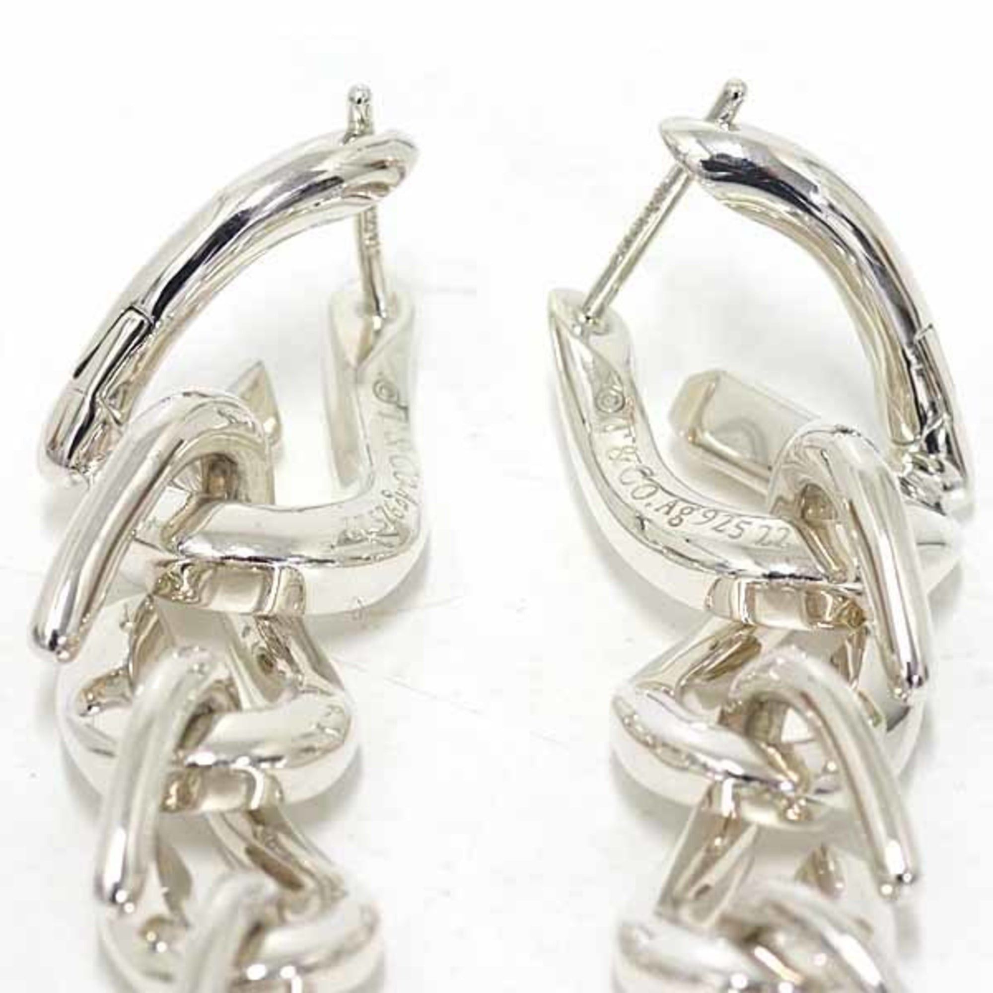 Tiffany & Co. TIFFANY & Co. Tiffany Forge Drop Link Earrings 72549899 High Polished Sterling Silver Ag925 Size ONE SIZE - 6 Thumbnail