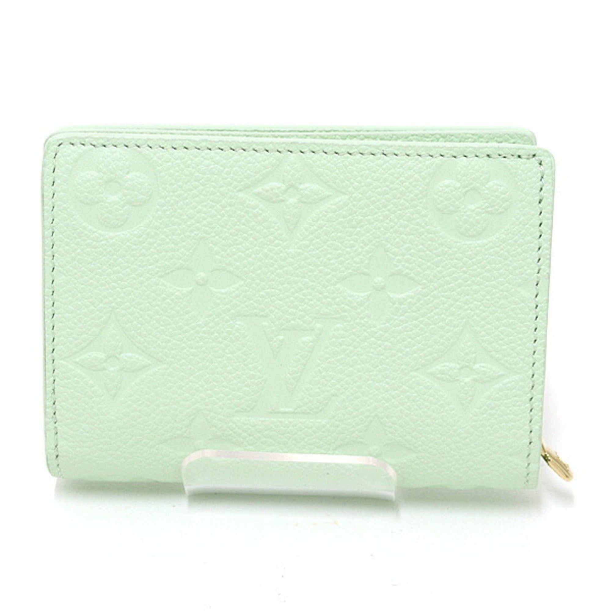 Louis Vuitton Louis Vuitton LV x TM Portefeuille Q Monogram Empreinte Leather Green Tea M13619 Unused Size ONE SIZE - 2 Thumbnail
