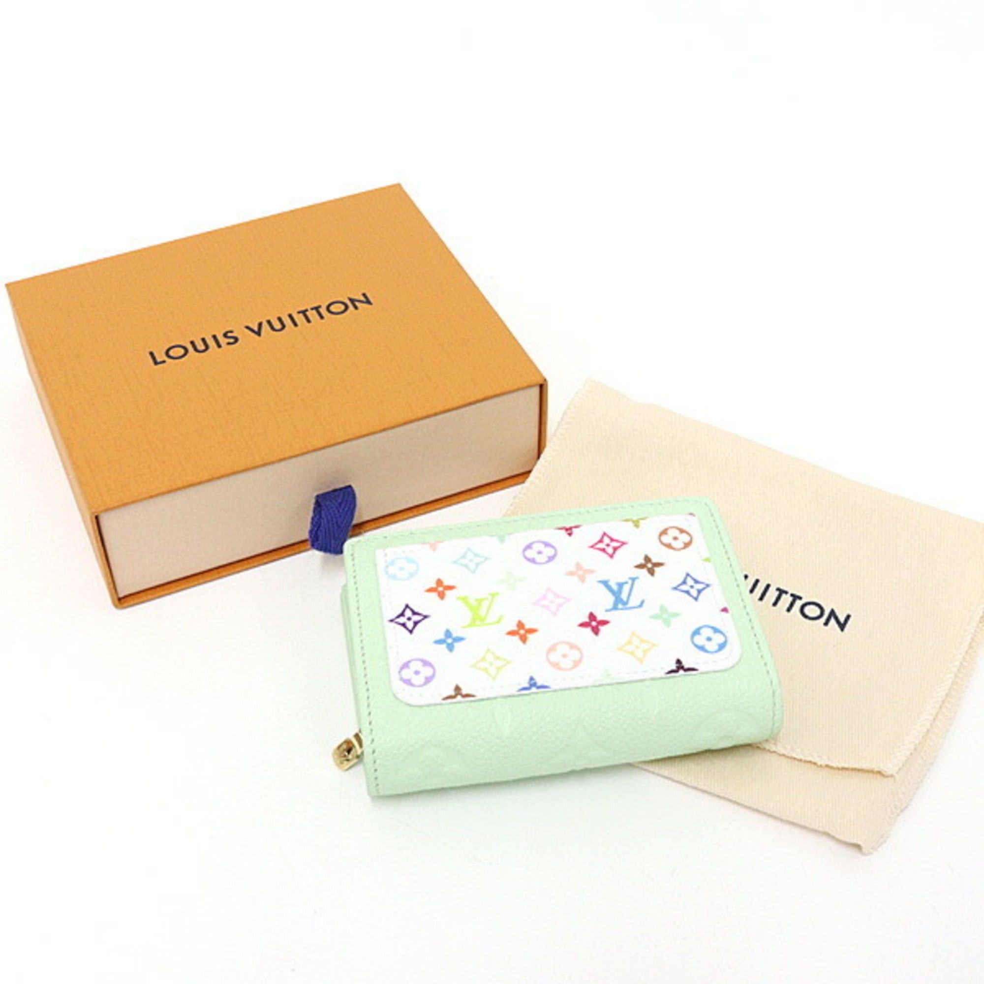 Louis Vuitton Louis Vuitton LV x TM Portefeuille Q Monogram Empreinte Leather Green Tea M13619 Unused Size ONE SIZE - 6 Thumbnail