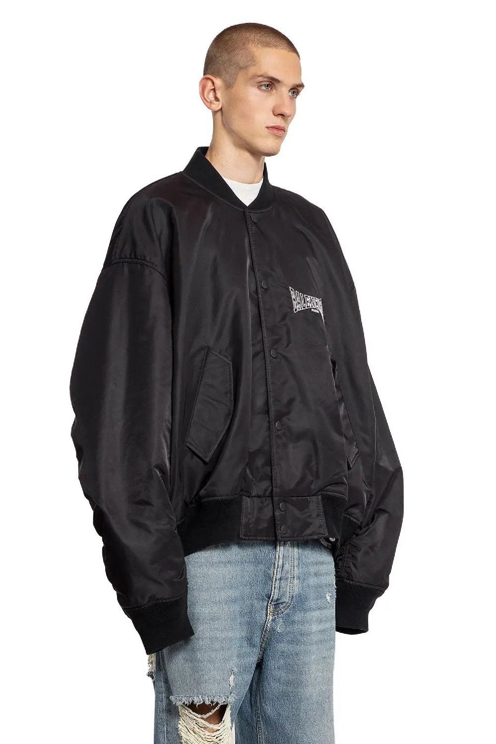 Balenciaga Boxing Varsity Jacket in Black Size US L / EU 52-54 / 3 - 4 Thumbnail