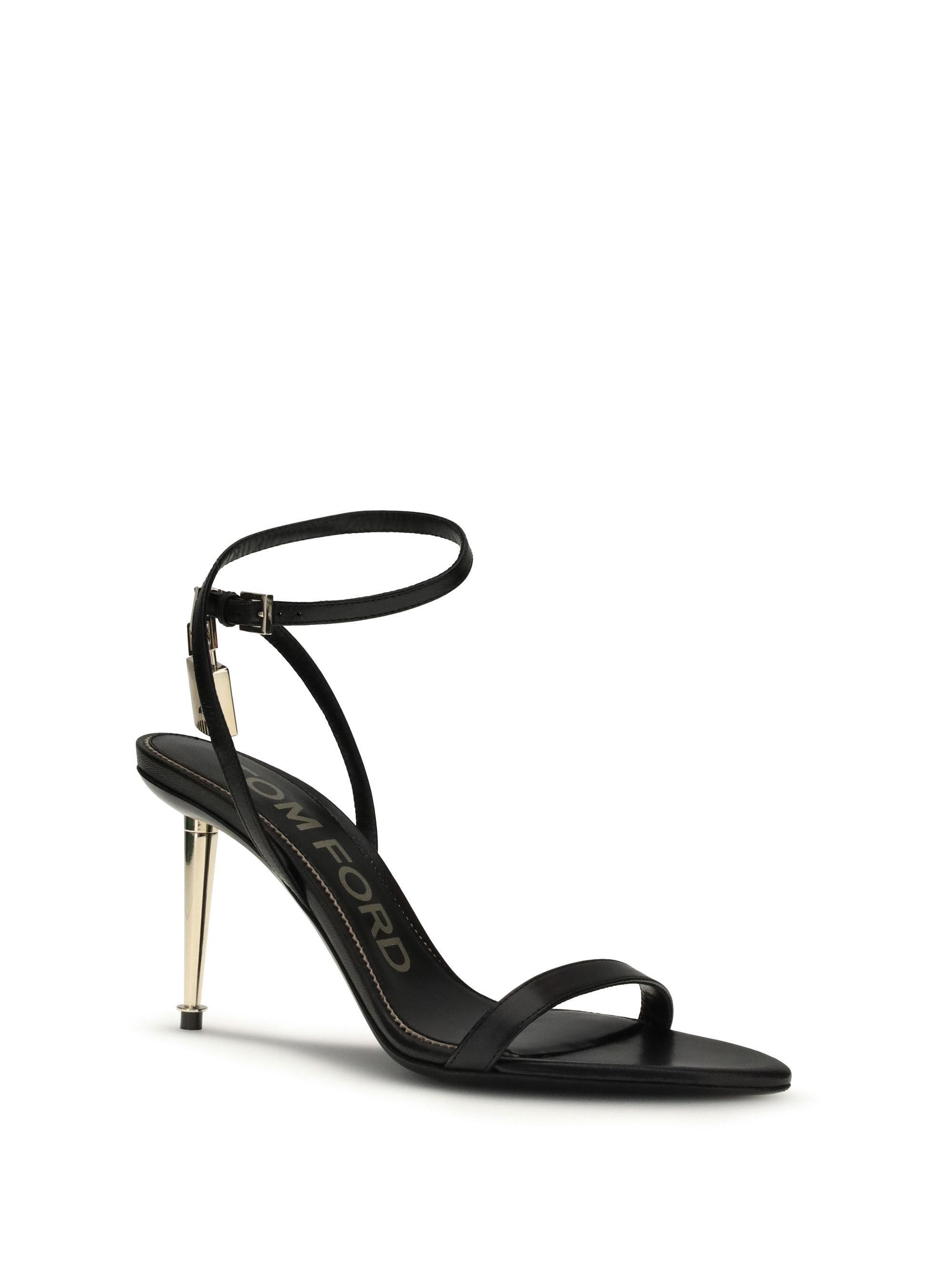 Tom Ford Shiny leather padlock pointy naked Sandal Size US 8 / IT 38 - 2 Thumbnail