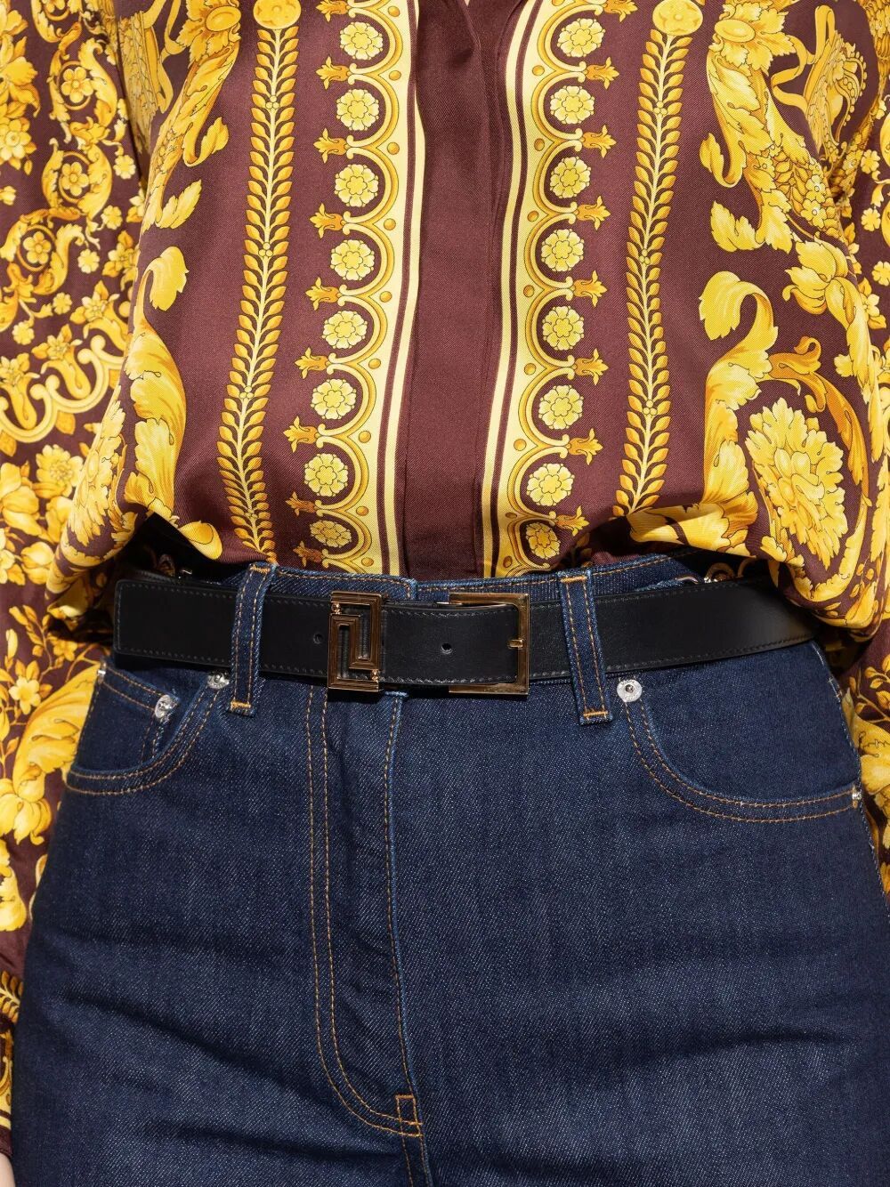 Versace CALF LEATHER MM 30 BELT Size ONE SIZE - 2 Thumbnail