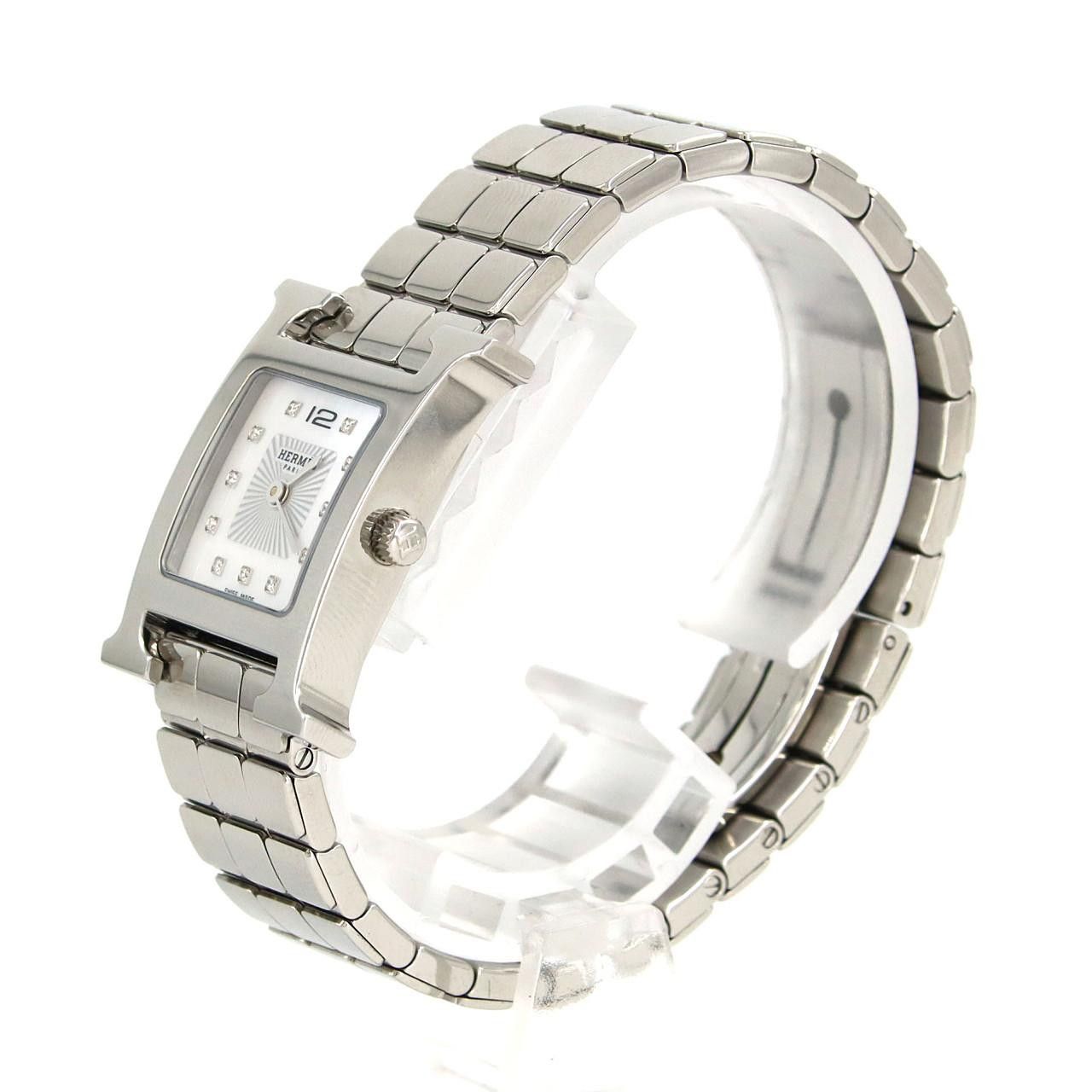 Hermes Hermes Hermès H Watch HH1.210 Stainless Steel Metal Quartz DUTY FREE for USA Size ONE SIZE - 2 Thumbnail
