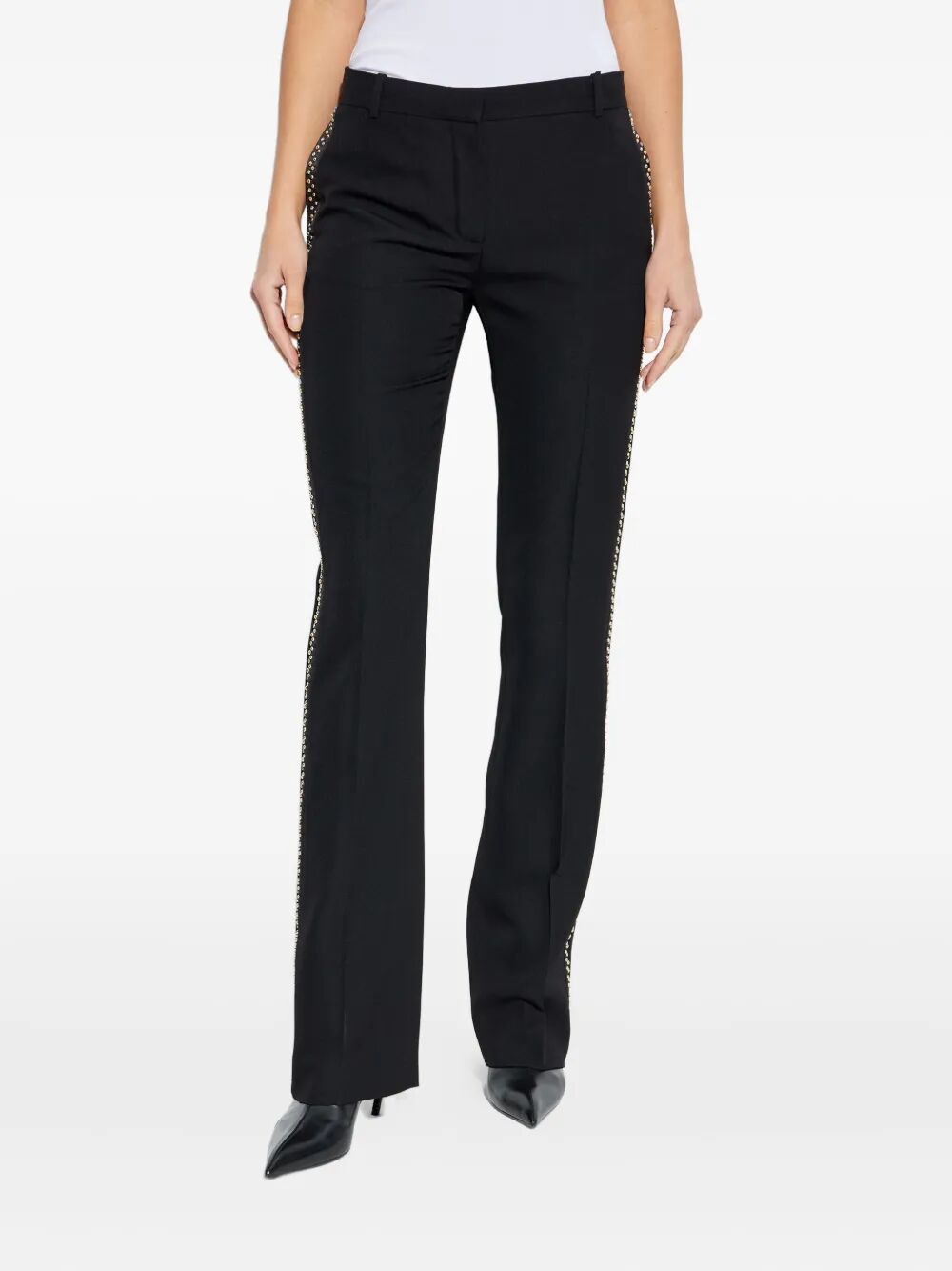 Versace EVENING PANT RESPONSIBLE WOOL GRAIN DI POUDRE SOFTER HAND Size 28" / US 6 / IT 42 - 3 Thumbnail