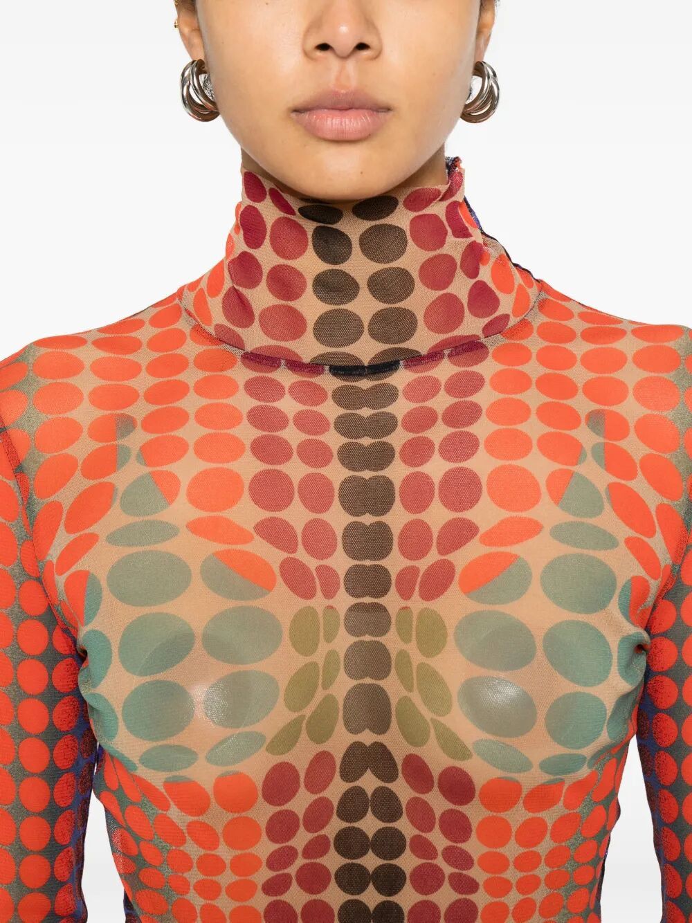 Jean Paul Gaultier "RE-EDITION : HIGH NECK" WITH LONG SLEEVES Size M / US 6-8 / IT 42-44 - 6 Thumbnail