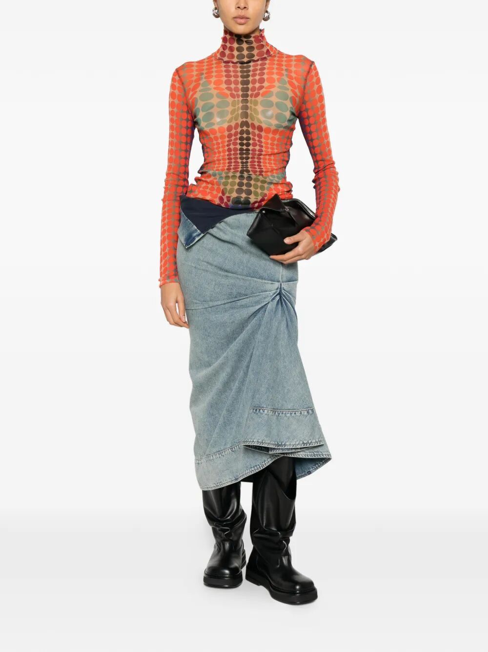 Jean Paul Gaultier "RE-EDITION : HIGH NECK" WITH LONG SLEEVES Size XS / US 0-2 / IT 36-38 - 5 Thumbnail