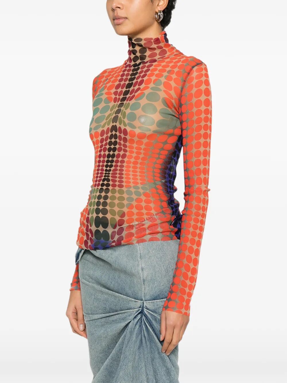 Jean Paul Gaultier "RE-EDITION : HIGH NECK" WITH LONG SLEEVES Size XS / US 0-2 / IT 36-38 - 7 Thumbnail