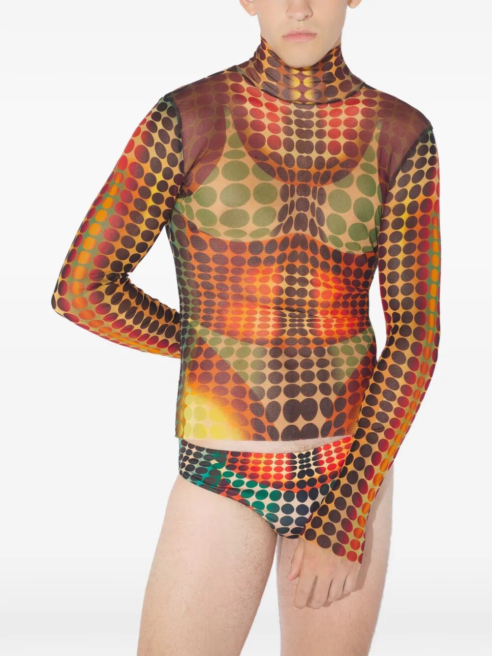 Jean Paul Gaultier "RE-EDITION : HIGH NECK" WITH LONG SLEEVES Size M / US 6-8 / IT 42-44 - 5 Thumbnail